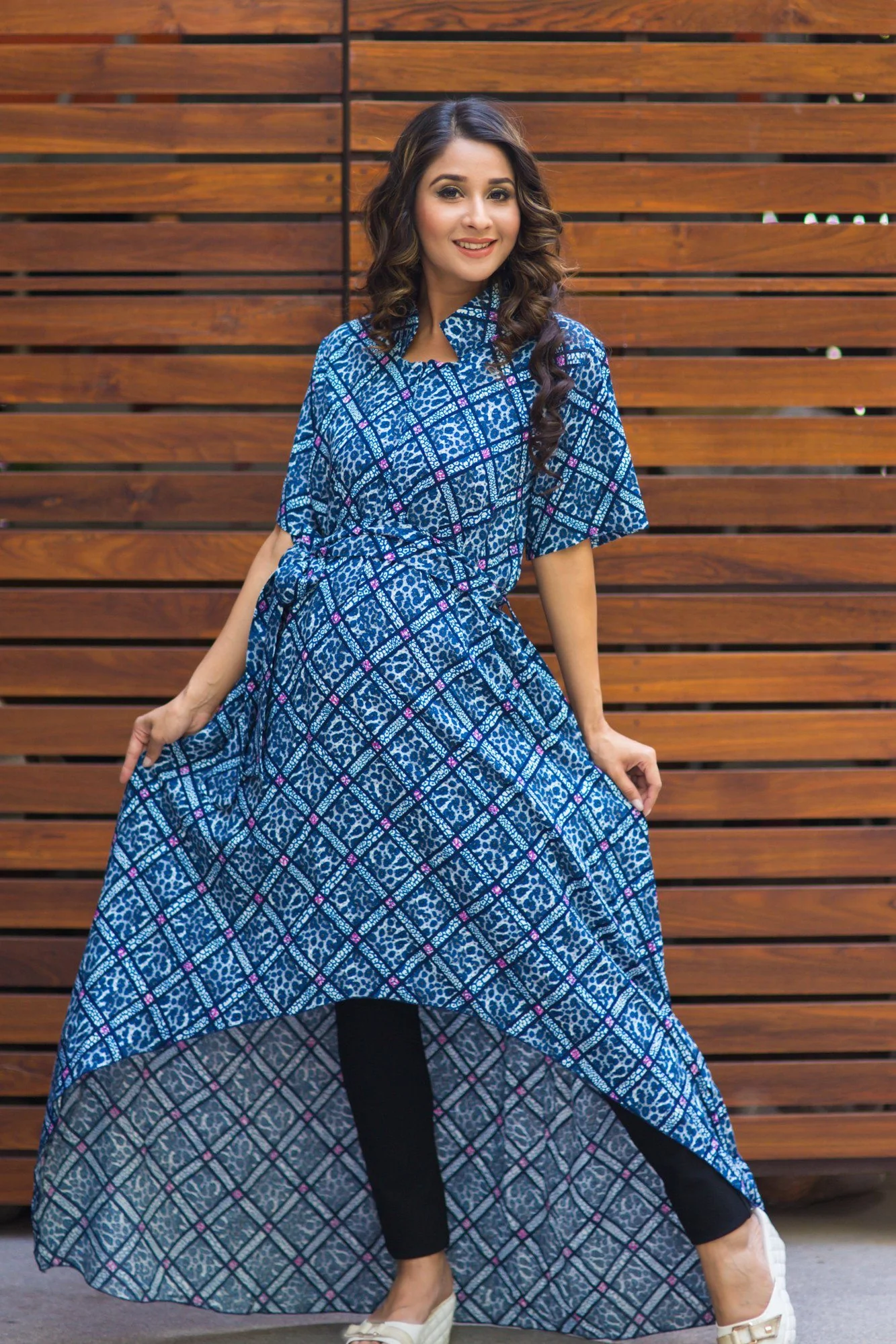 High Low Single Zip Nursing Kurta - Chenance