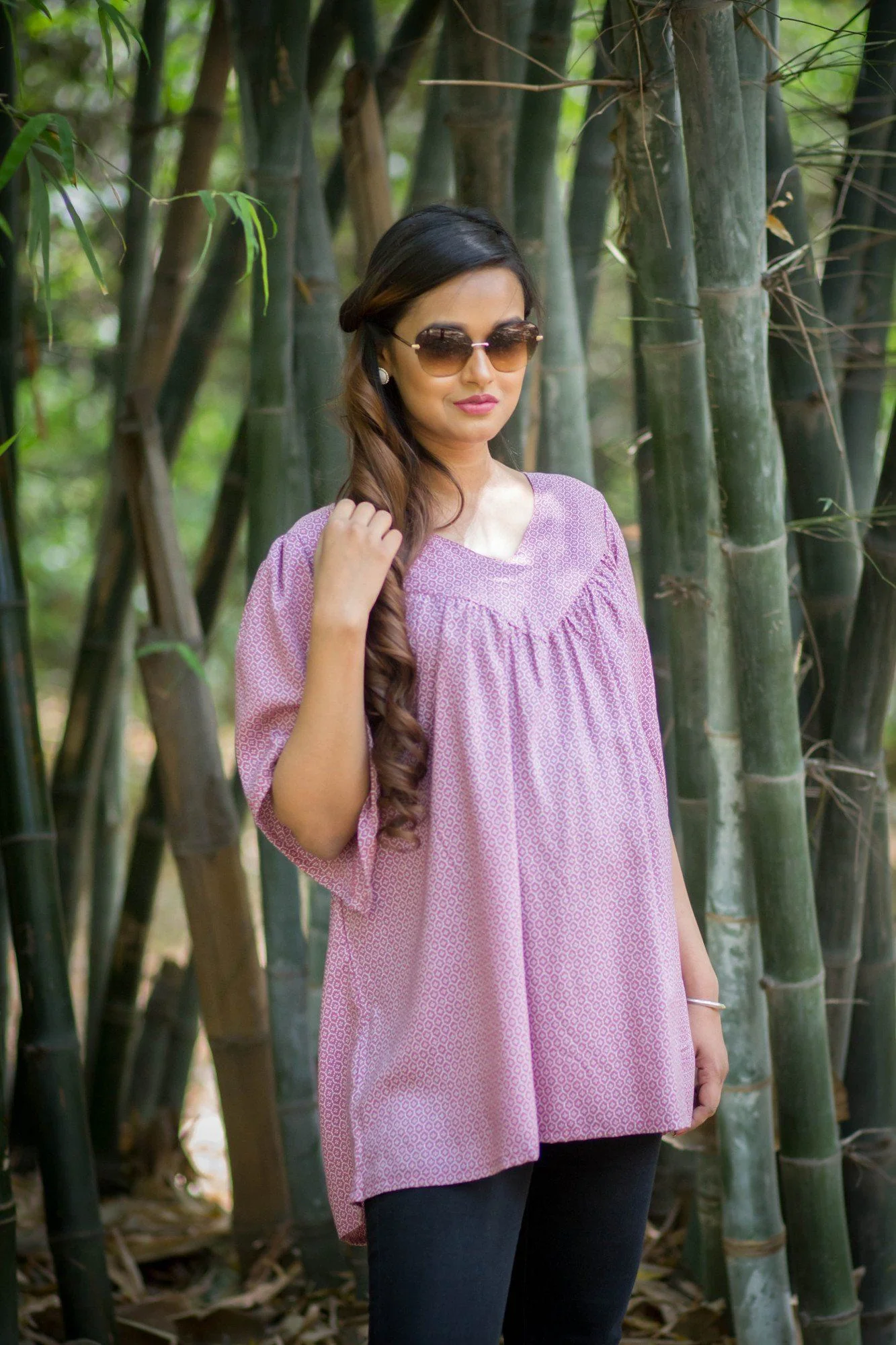 Blush Pink Boho Chic Maternity Top - Chenance