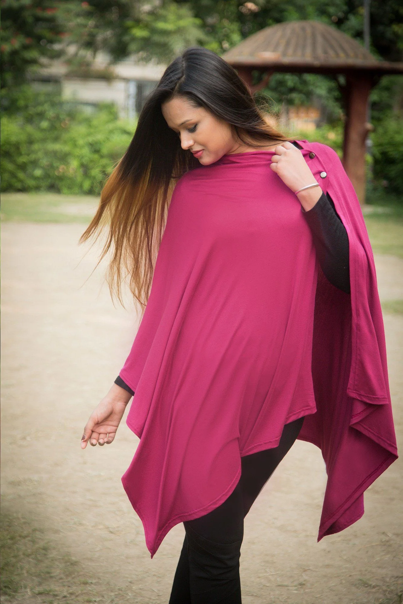Deep Pink Versatile Nursing Stole - Chenance