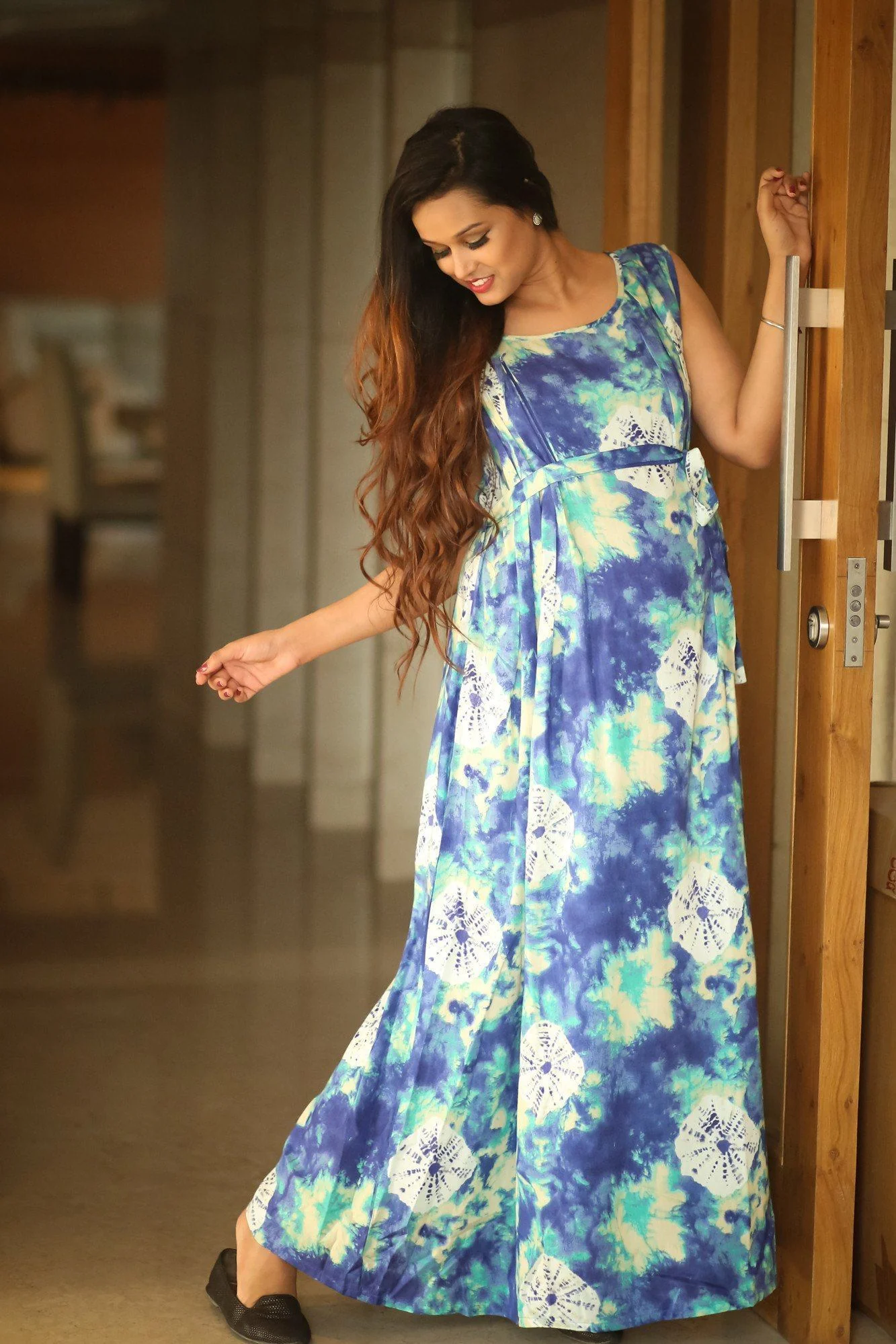 Sea Breeze Maternity & Nursing Maxi Dress - Chenance