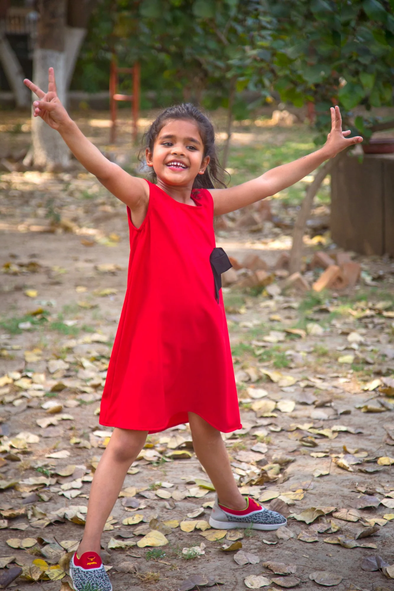 Cute Red Bow Sleeveless Dress (3 months to 8 years) - Chenance