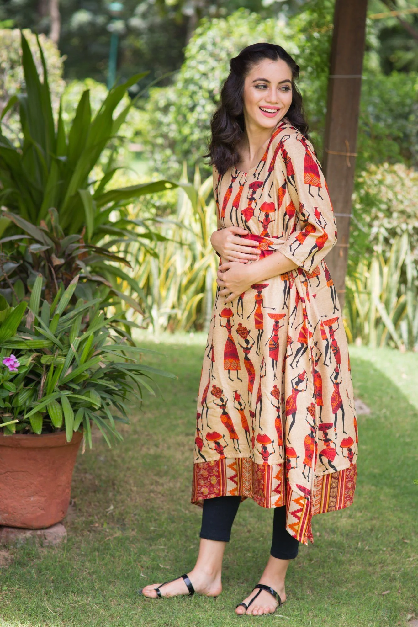 Classical Silk Maternity & Nursing Kurta - Chenance