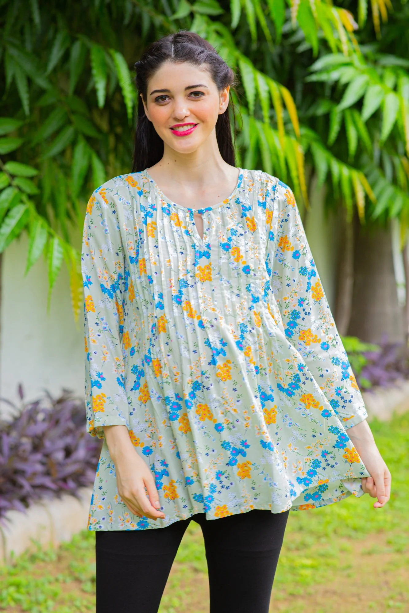 Serene Pintucks Maternity & Nursing Top - Chenance