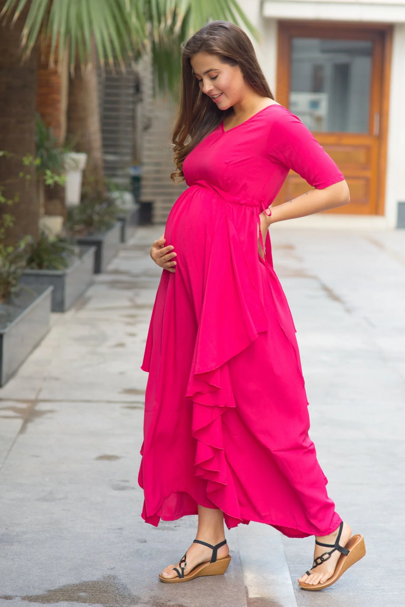 Paris Rose Maternity Flow Dress - Chenance