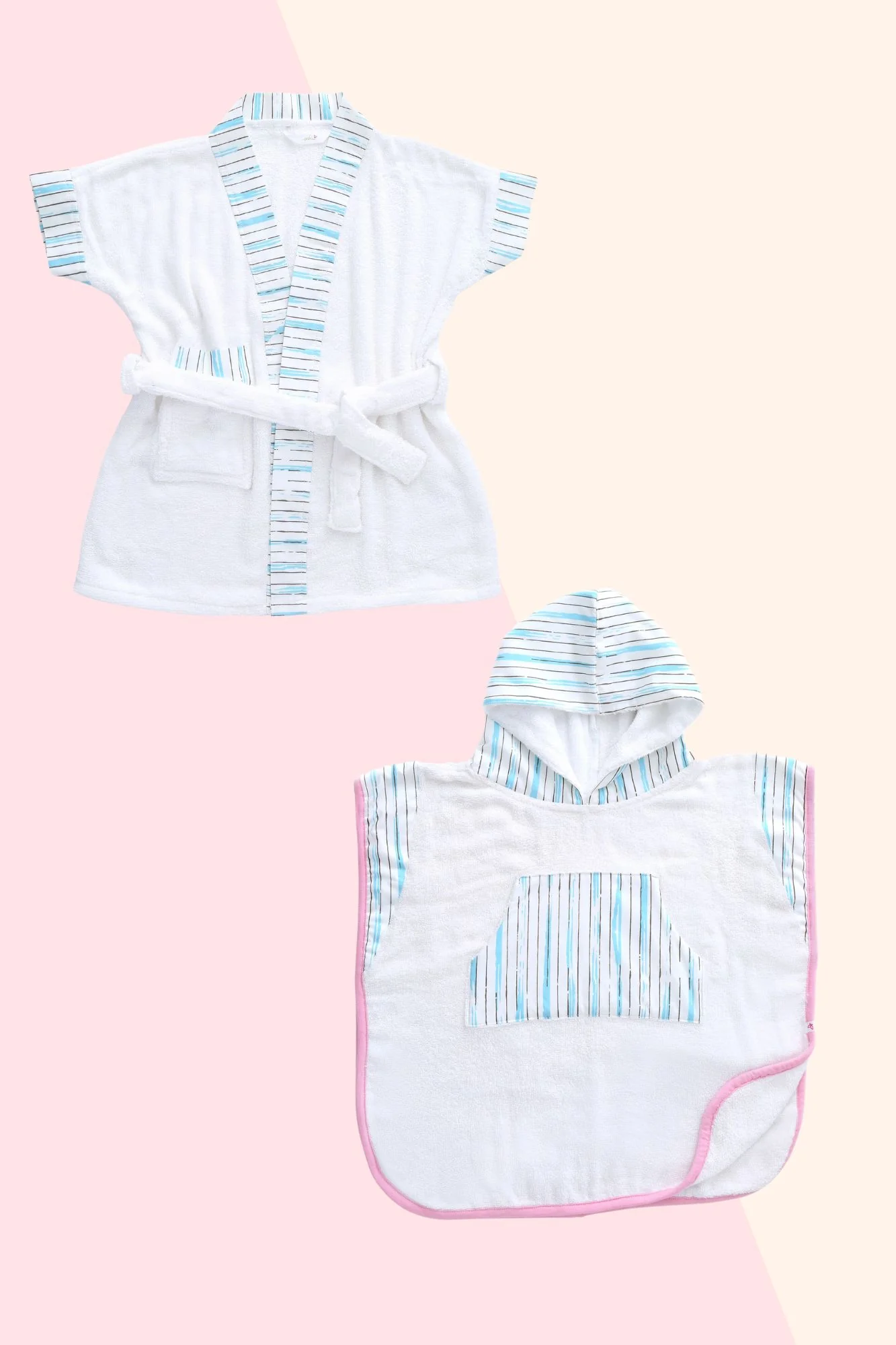 Rainbow Strokes - Bathrobe Kit (Set of 2) - Chenance