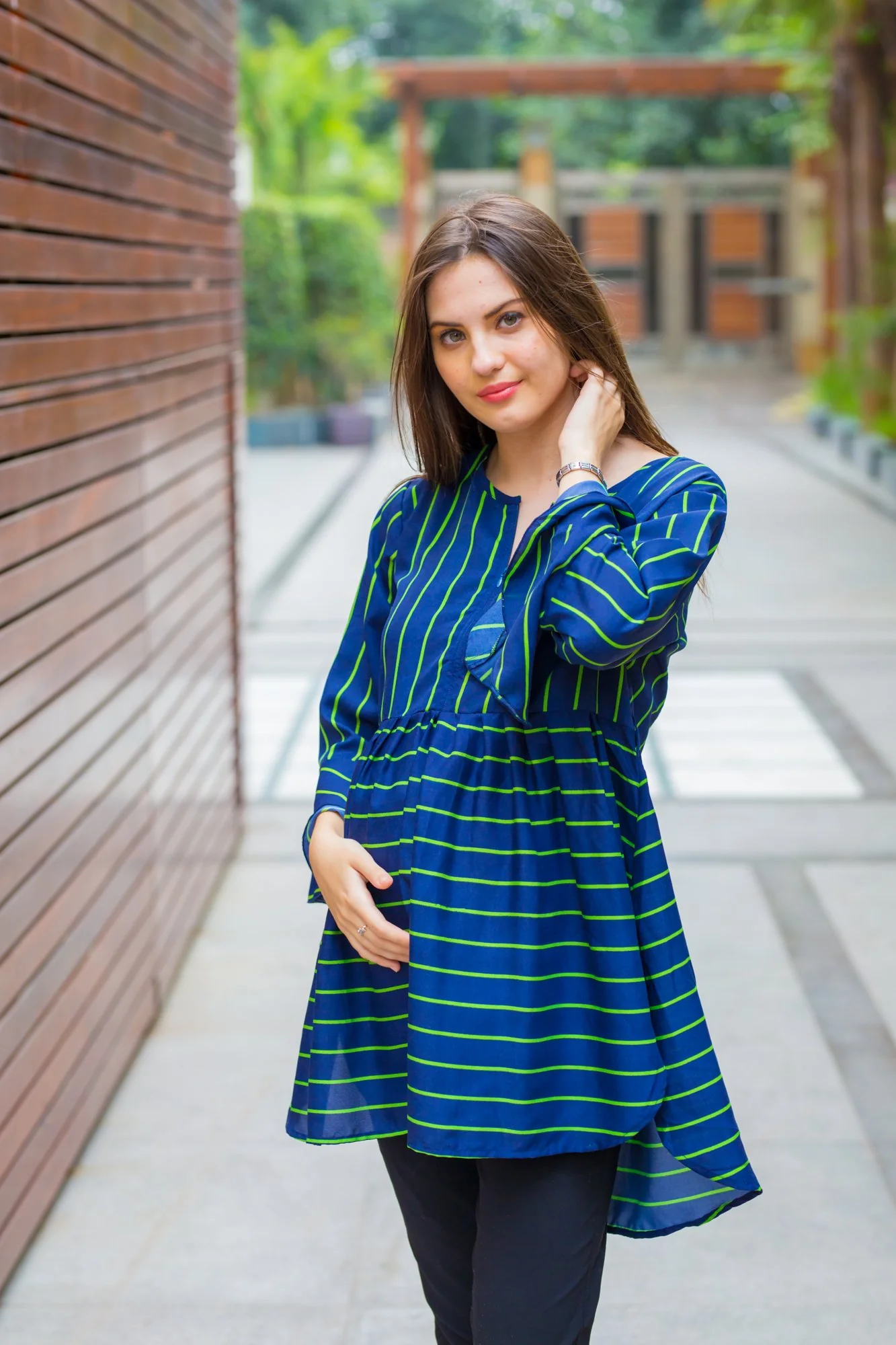 Vasco Striped Nursing Top - Chenance