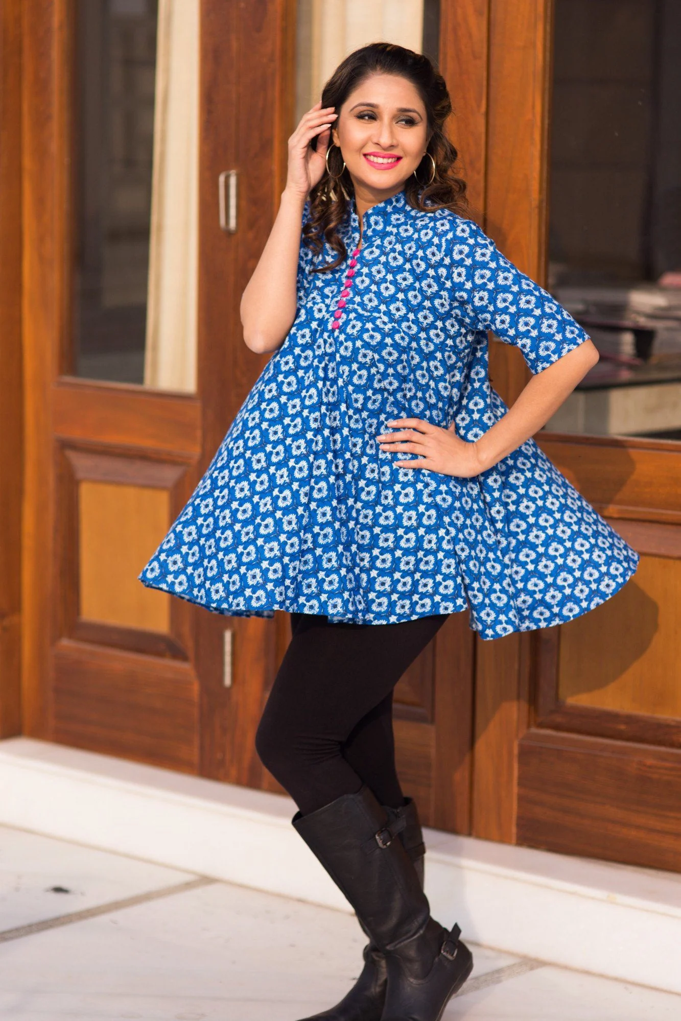 Indigo Flair Maternity Top - Chenance