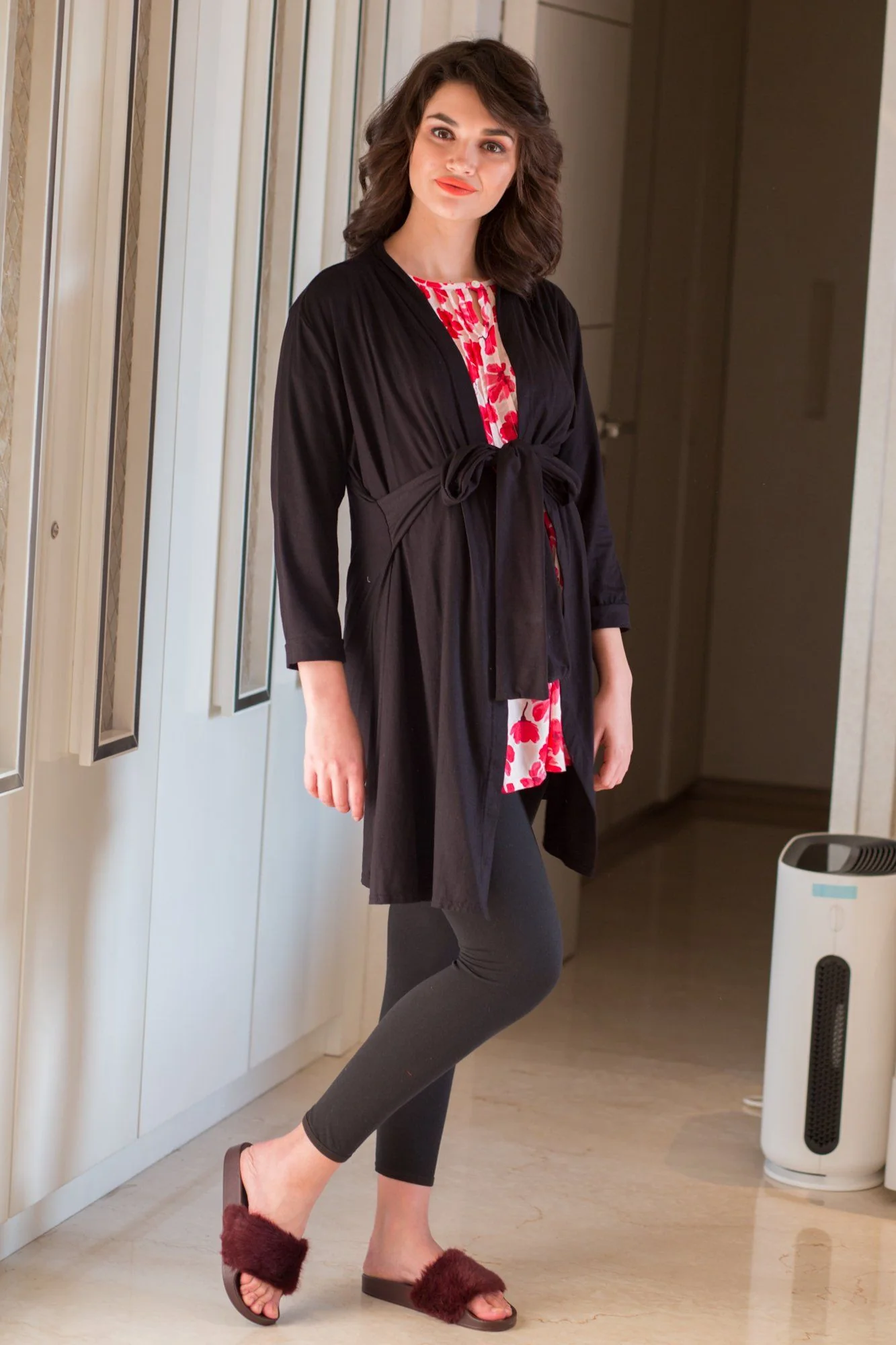 Versatile Black Maternity Cover Up - Chenance