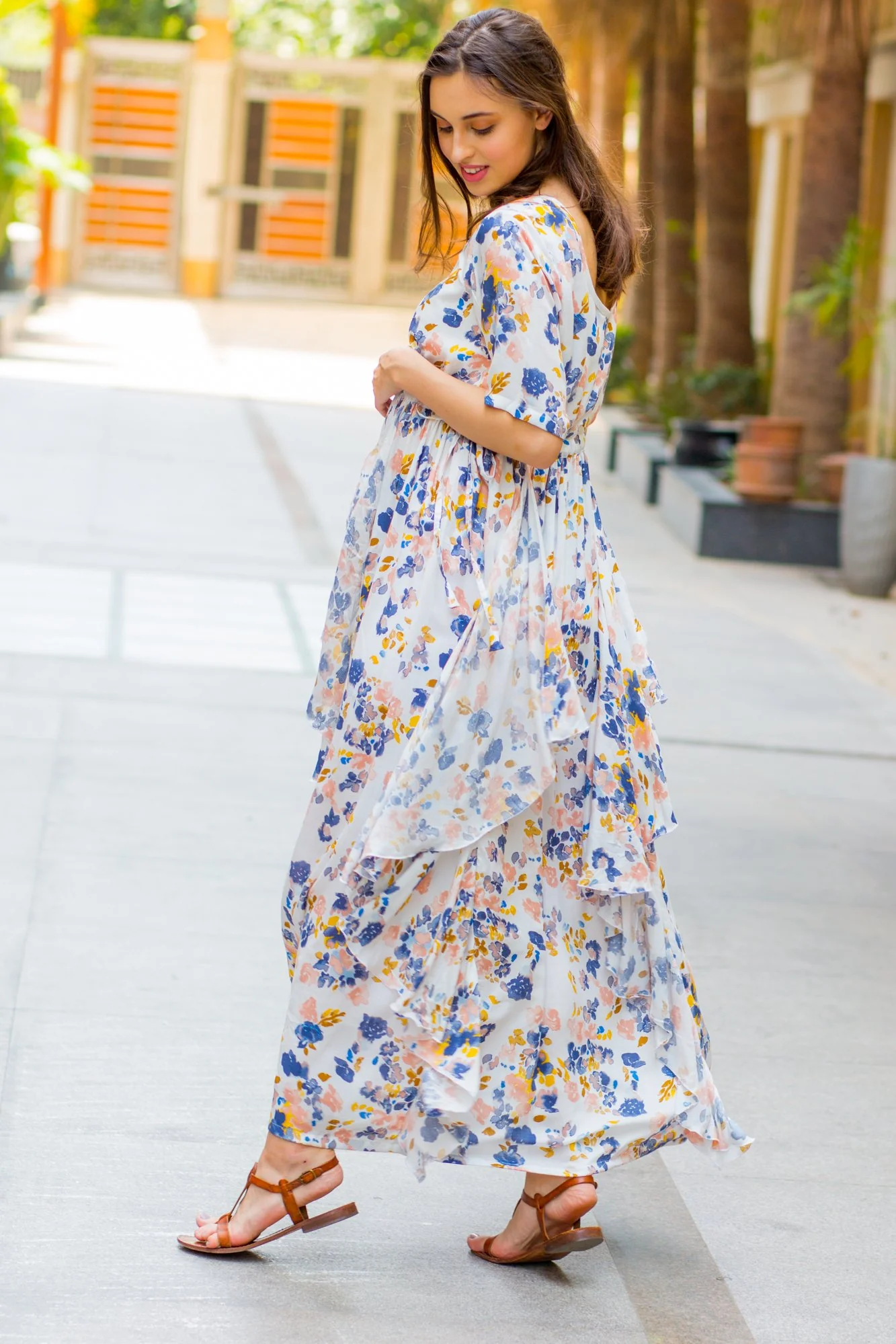 Serene White Sprinkle Flow Dress - Chenance