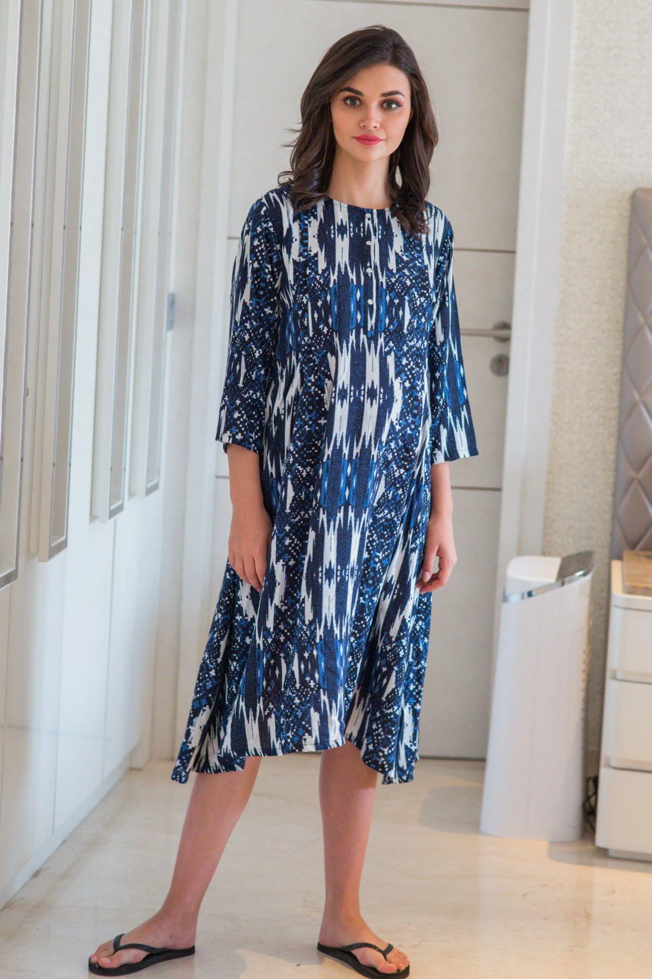 Sleepy Mesh Maternity & Nursing Night Dress - Chenance