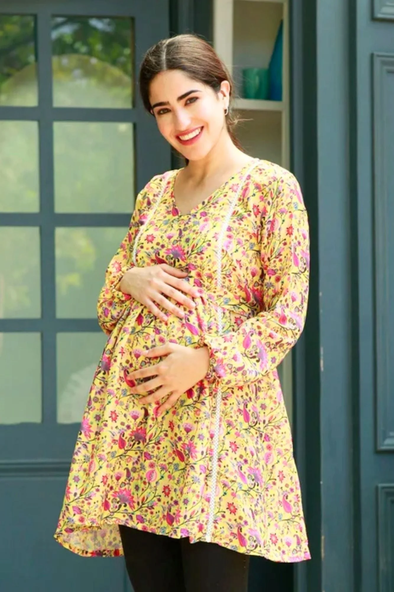 Miami Glow Pink Maternity Top - Chenance