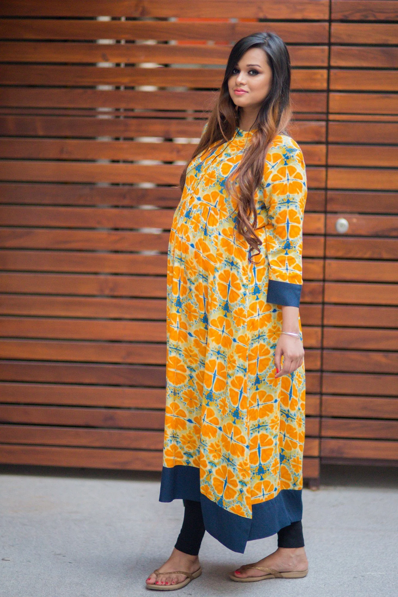 Vibrant Yellow Nursing Kurta - Chenance