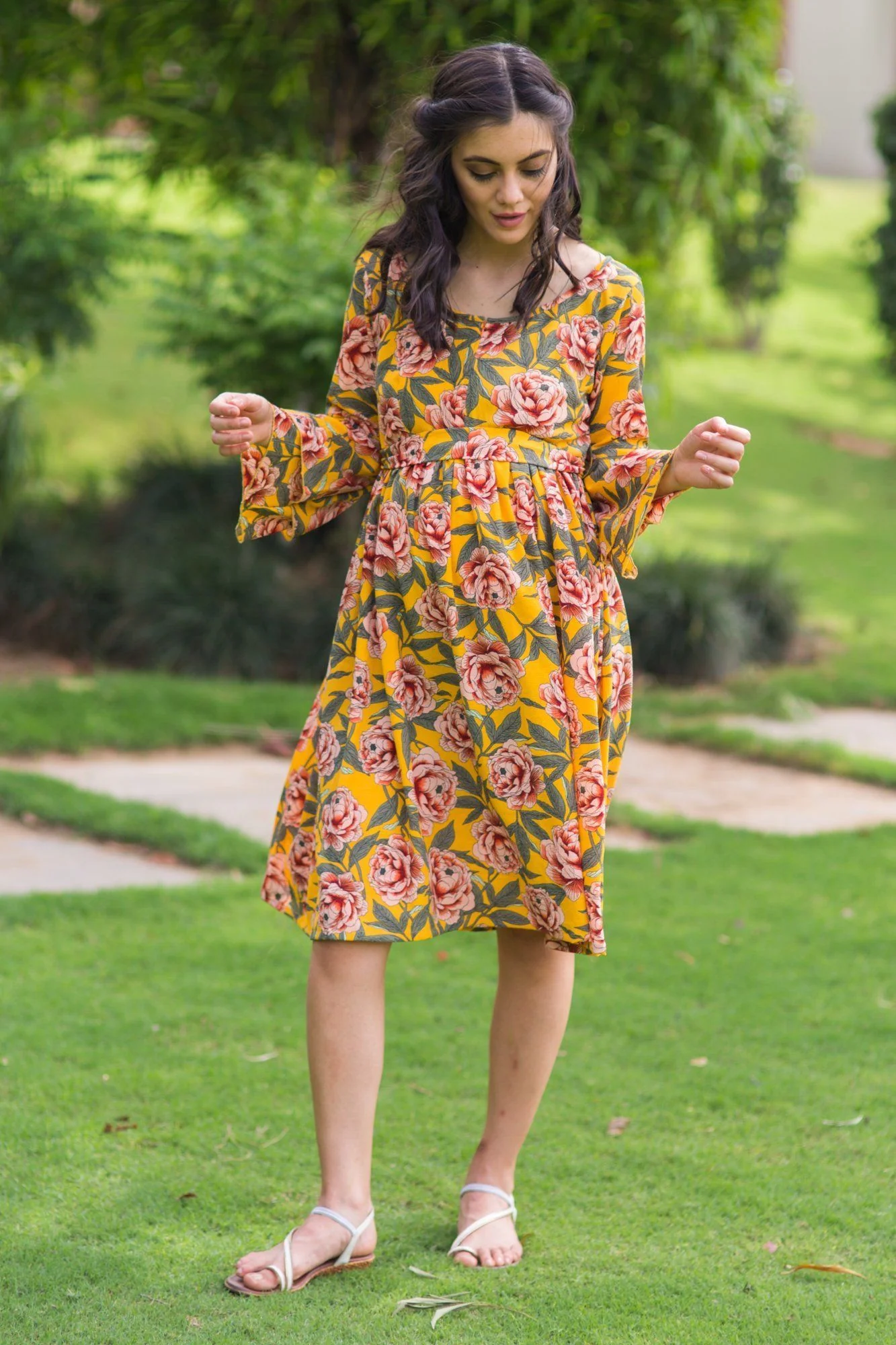 Sunrise Blossom Maternity & Nursing Dress - Chenance