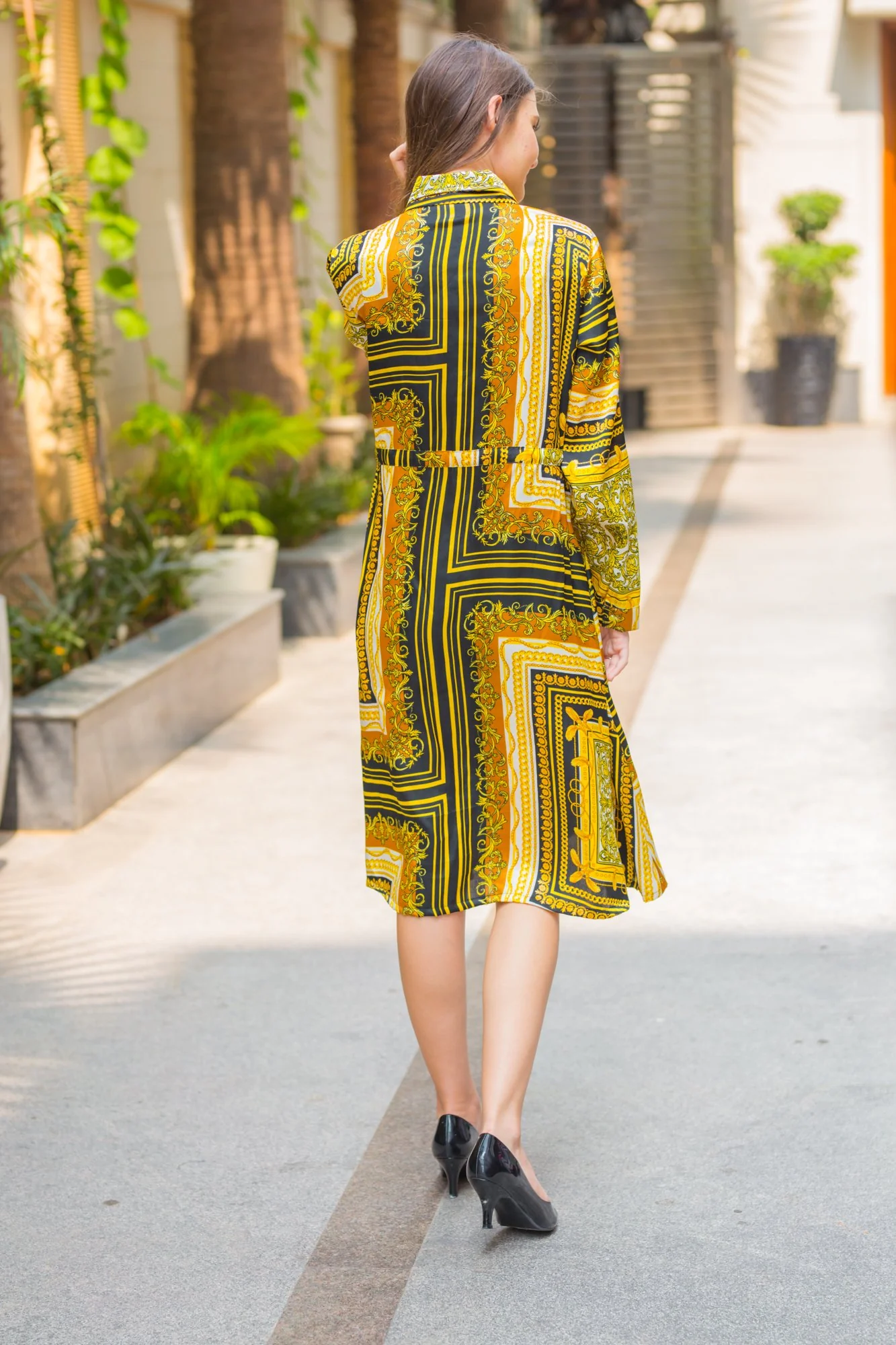 Victorian Yellow Maternity & Nursing Dress - Chenance