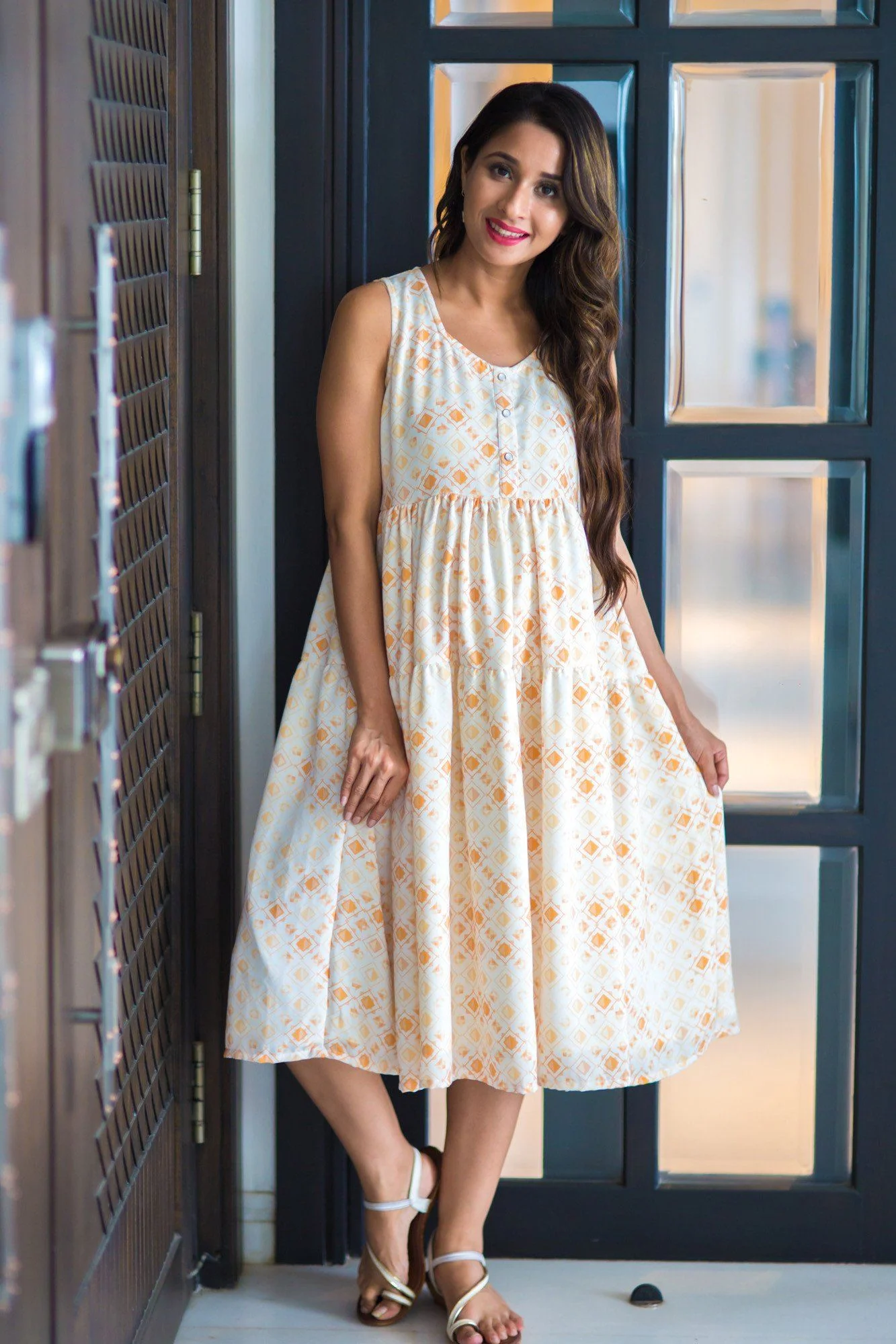 Marigold Layered Maternity & Nursing Dress - Chenance
