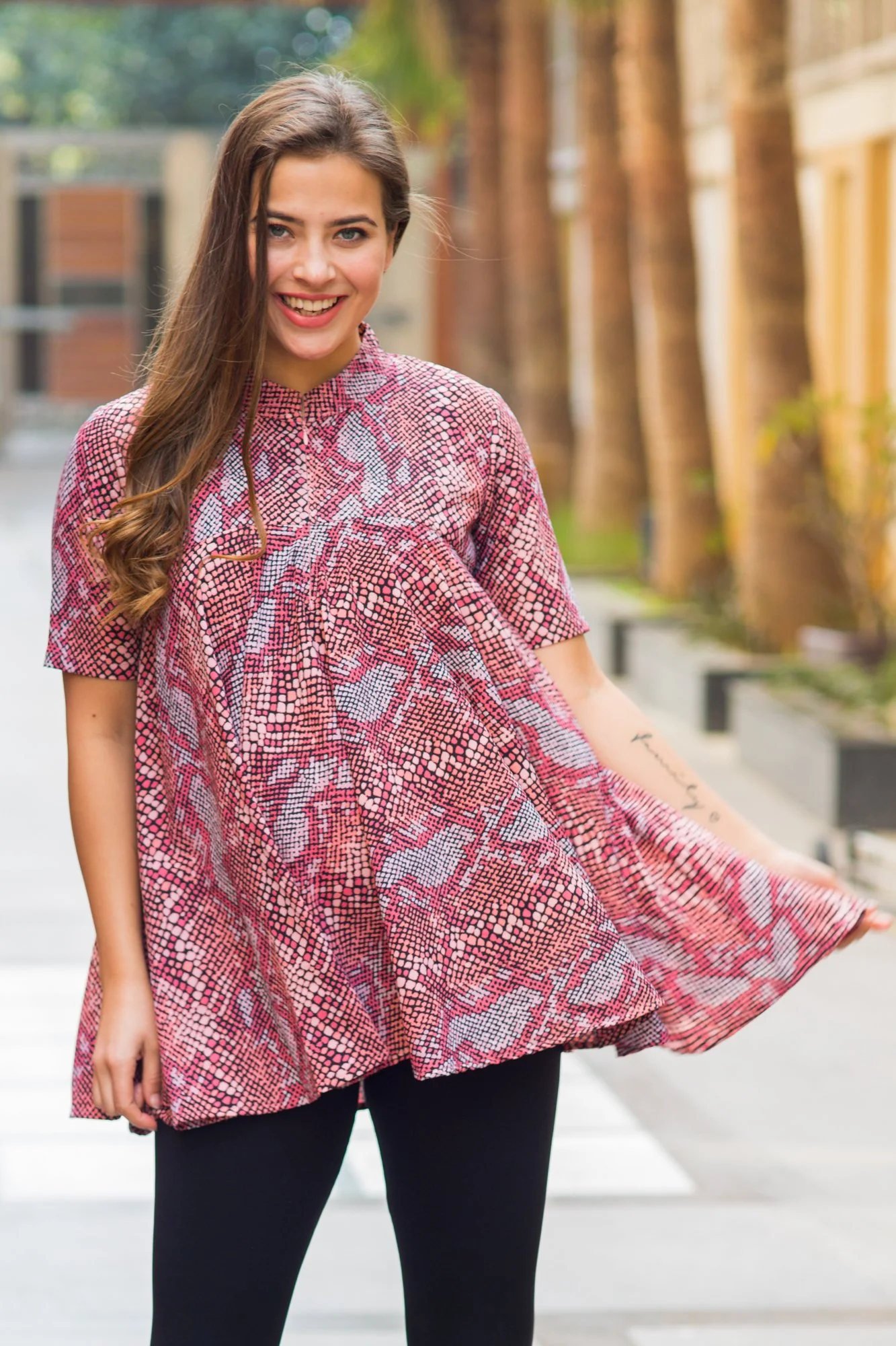 Crimson Mist Flair Maternity & Nursing Top - Chenance