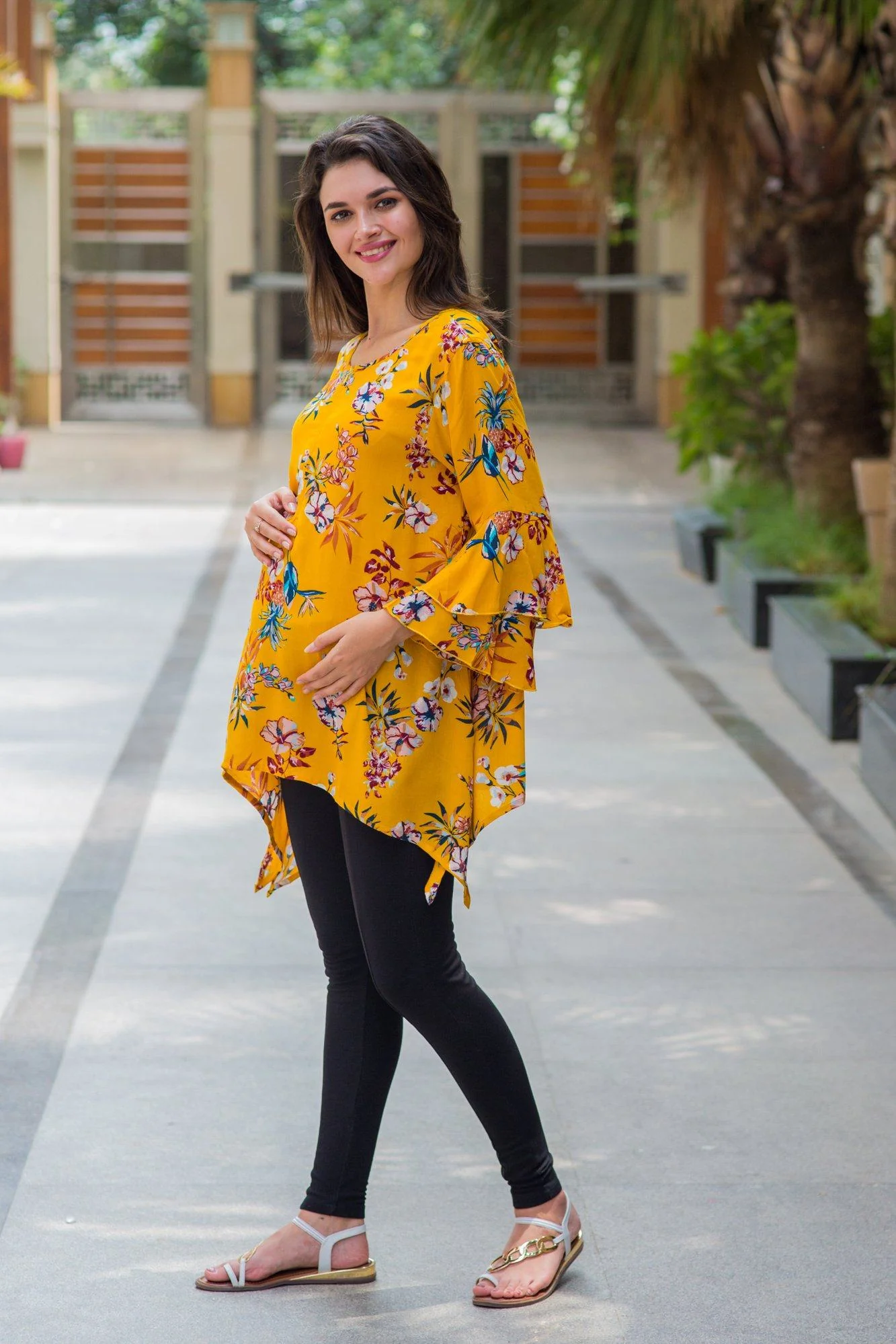 Happy Yellow Maternity & Nursing Top - Chenance