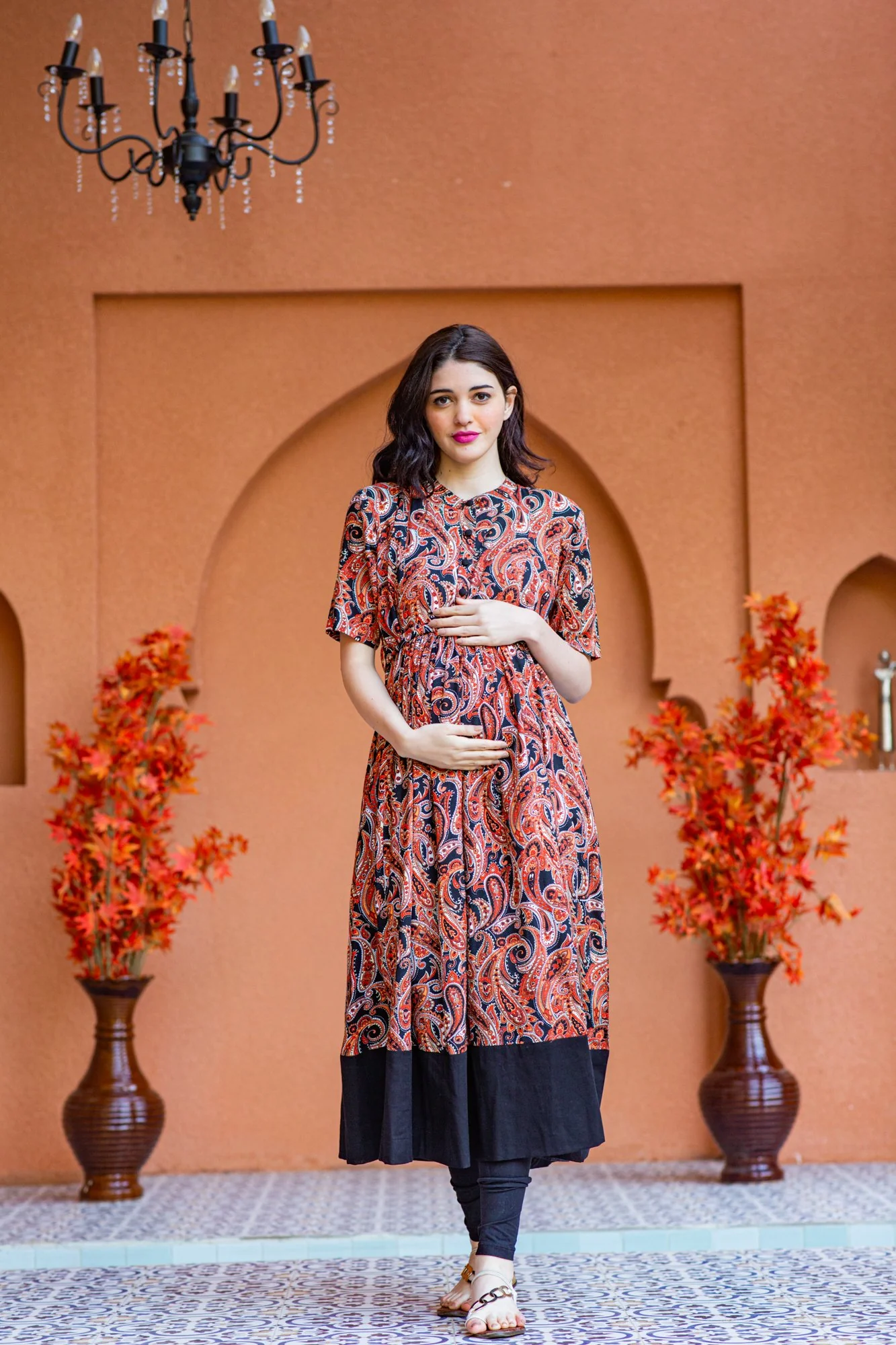 Classic Paisley Maternity & Nursing Kurta - Chenance