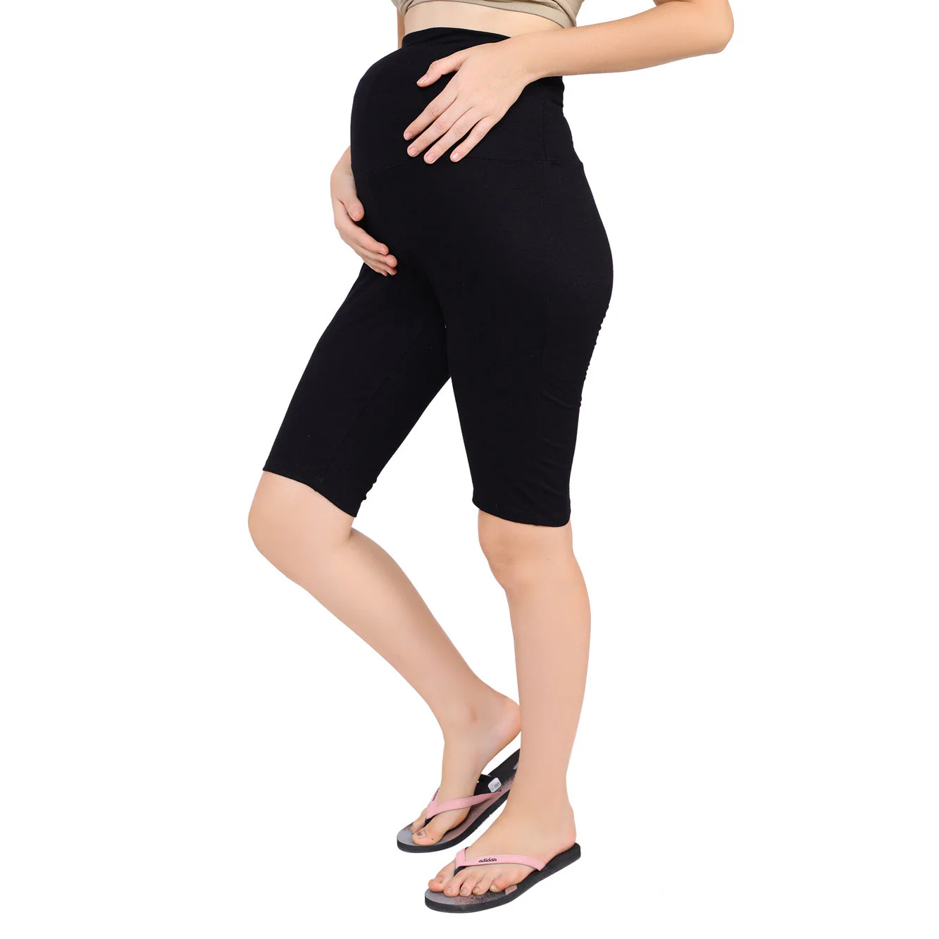 Jade Black Cycling Short Maternity Coord Set (2 pc) - Chenance