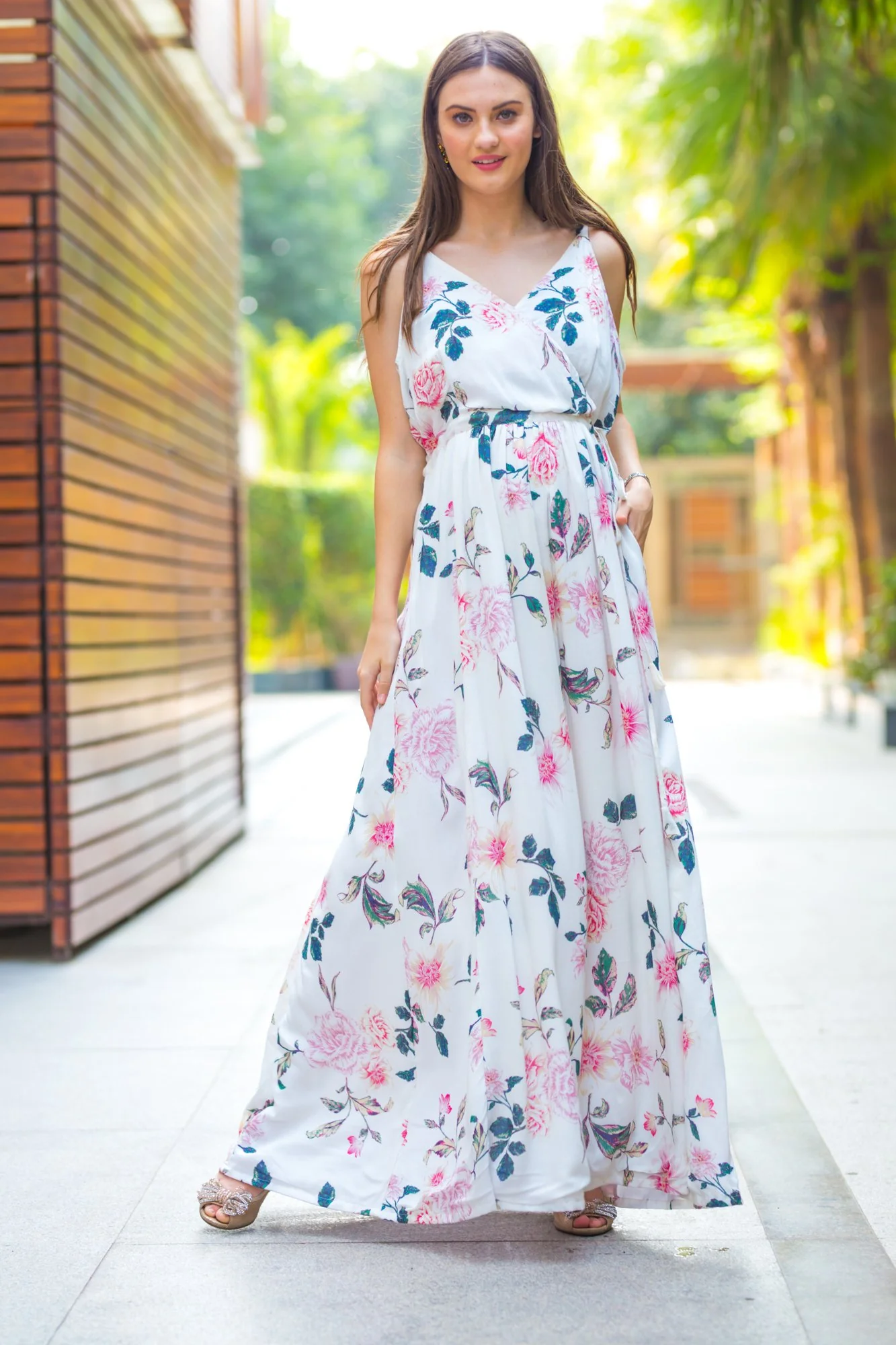 Calming White Maternity & Nursing Dress - Chenance