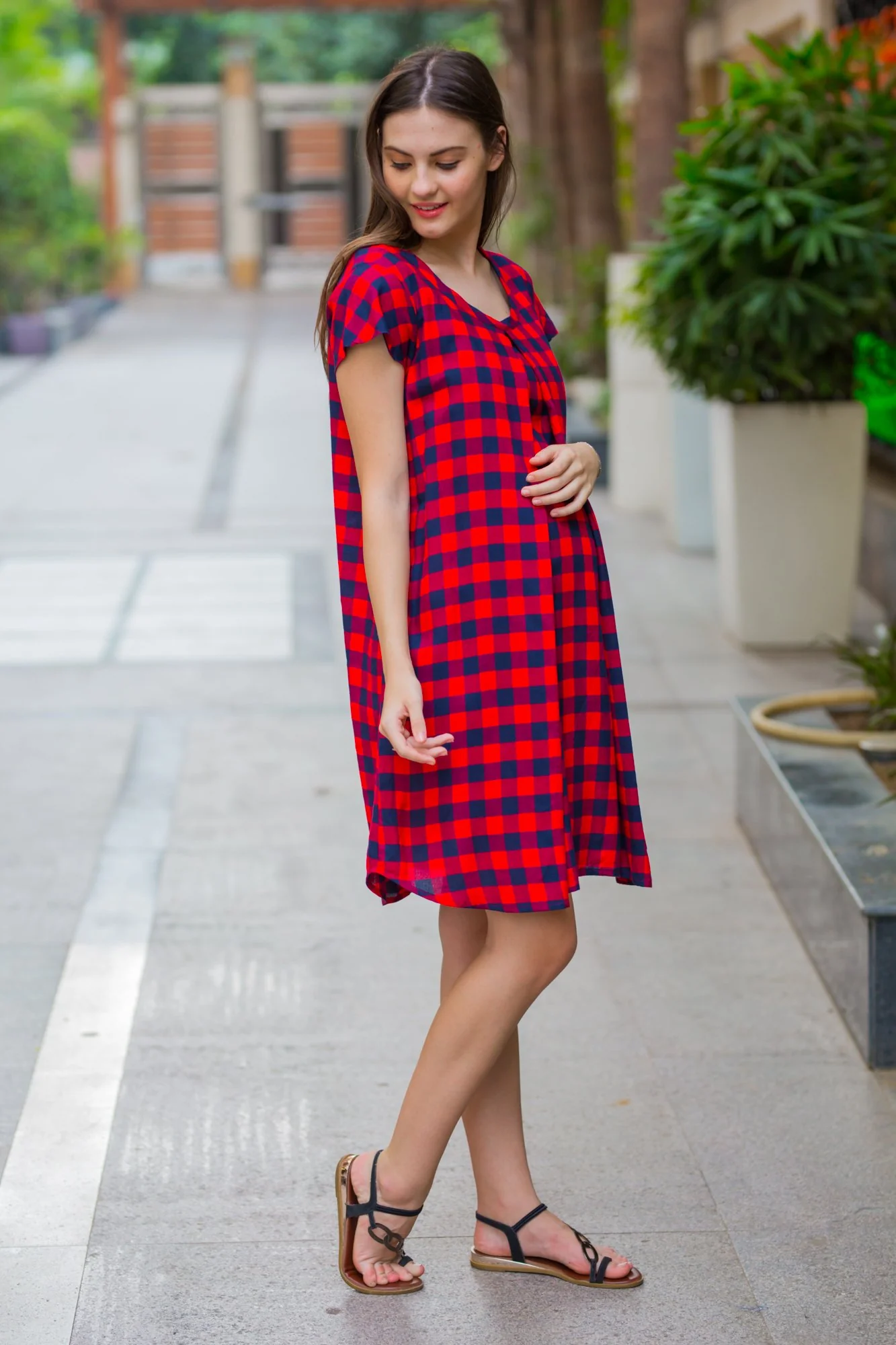 Sweet Dreams Maternity & Nursing Night Dress - Chenance