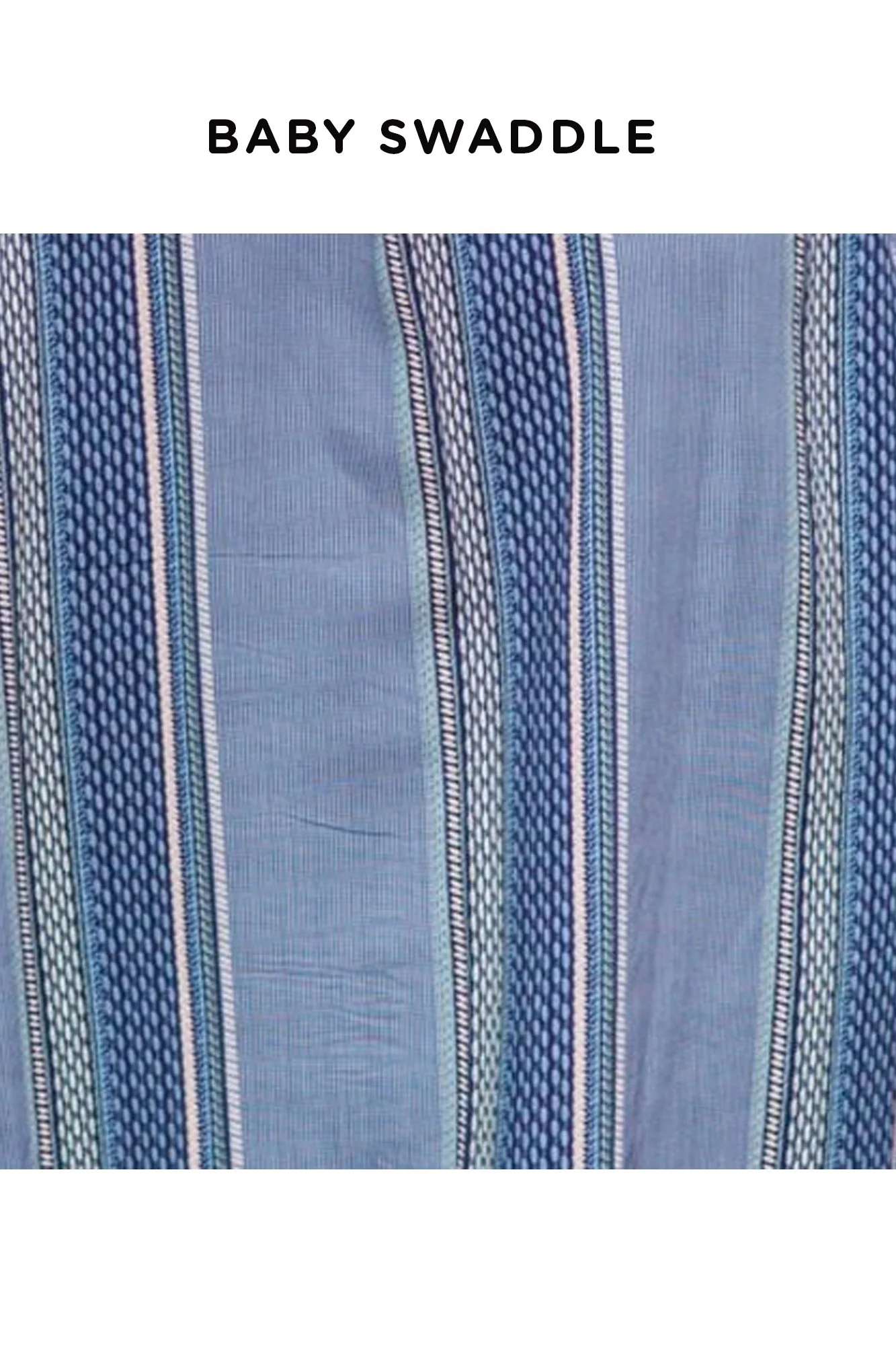 Set of 2 - Kimono Indigo Stripe Delivery Gown + Matching Baby Swaddle - Chenance