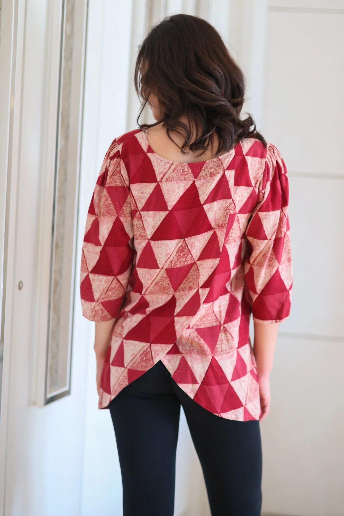 Berry Pink Back Open Maternity Top - Chenance