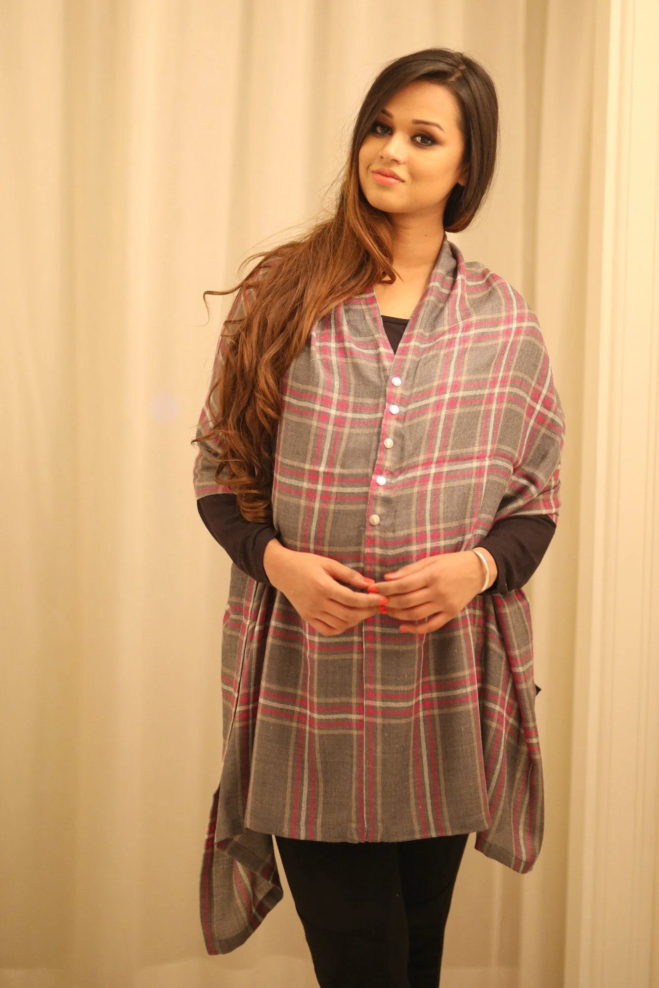 Luxe Diamond Weave Silk Wool Nursing Stole - Chenance