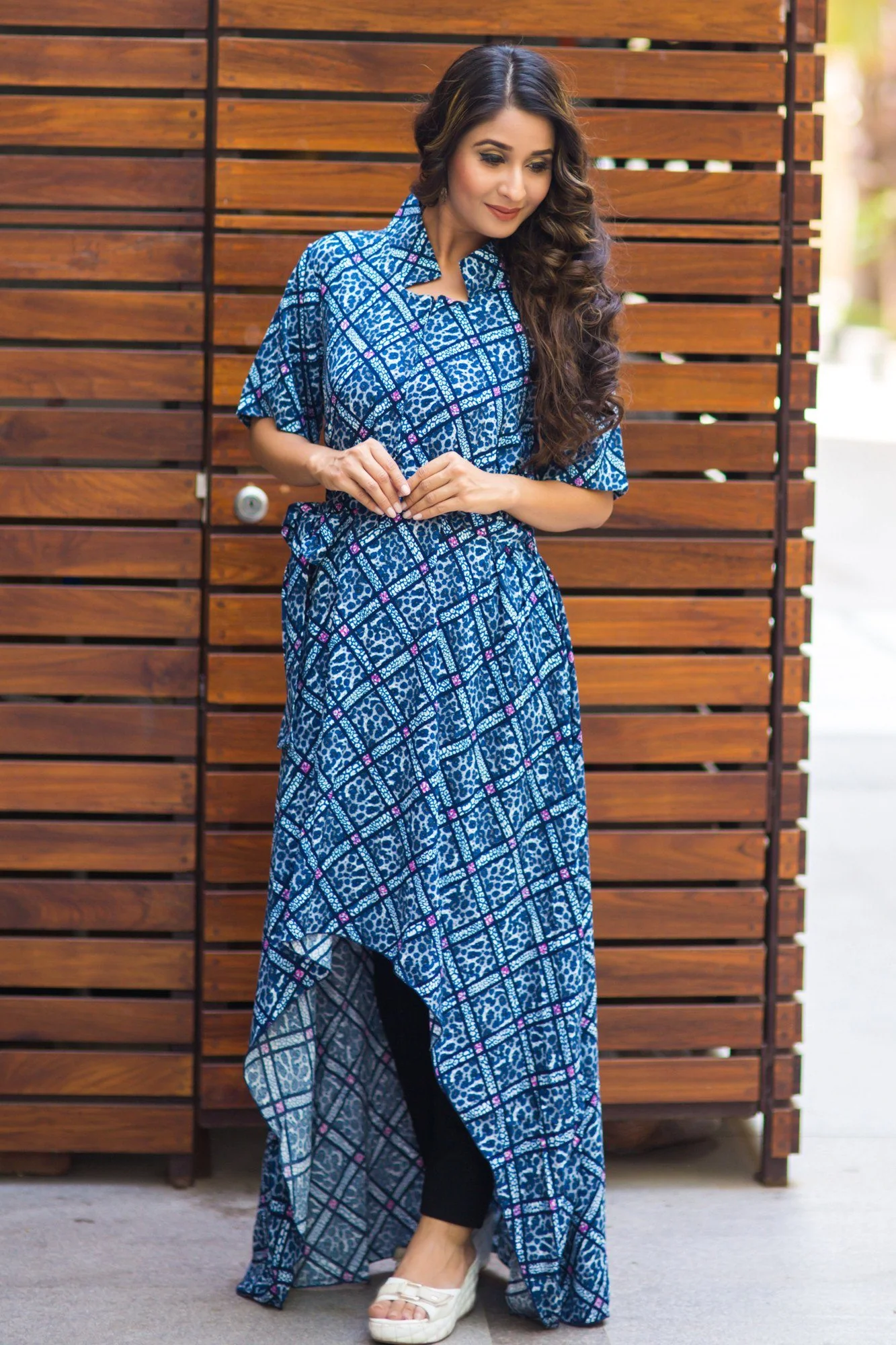 High Low Single Zip Nursing Kurta - Chenance