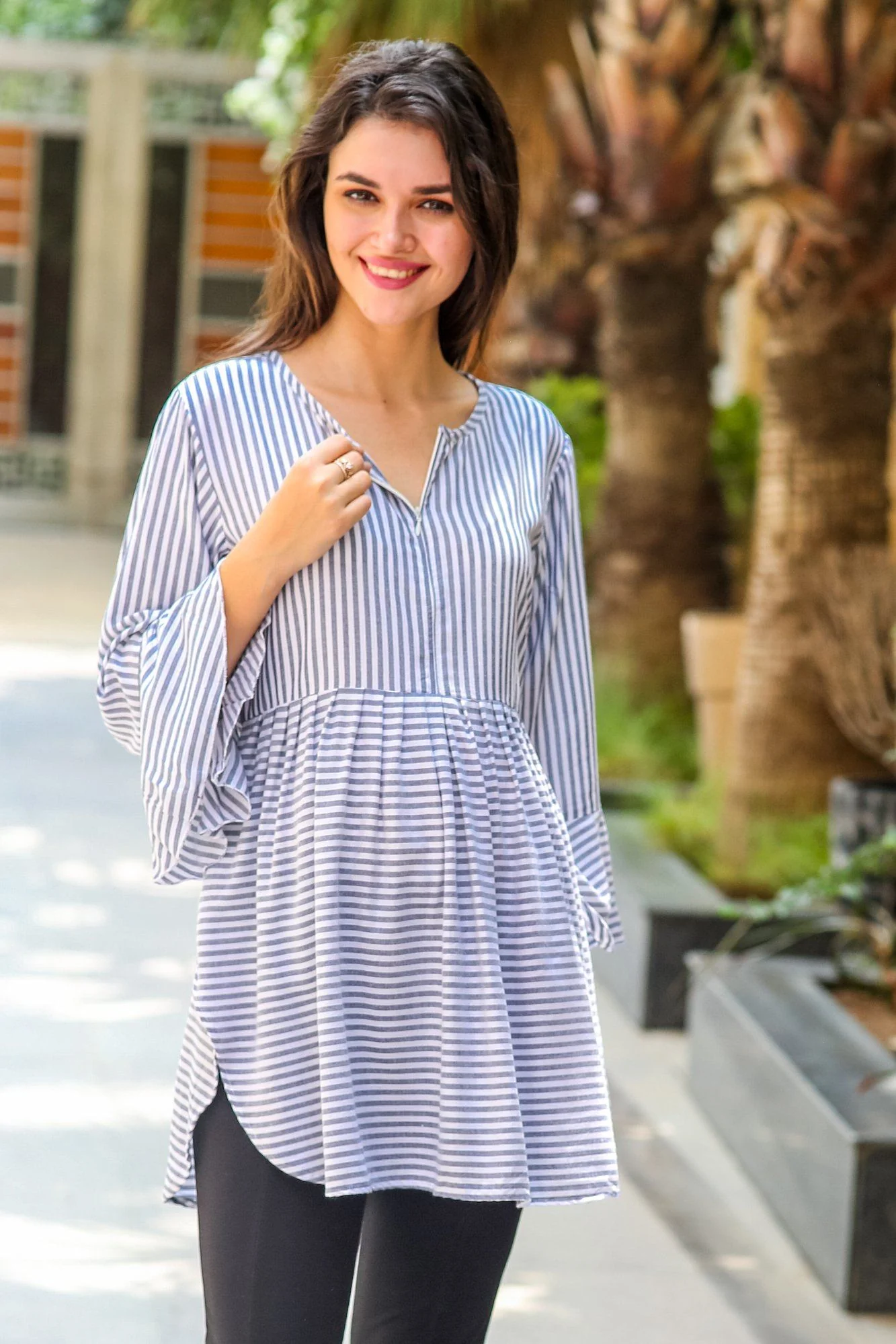Timeless Elegant Striped Nursing Top - Chenance
