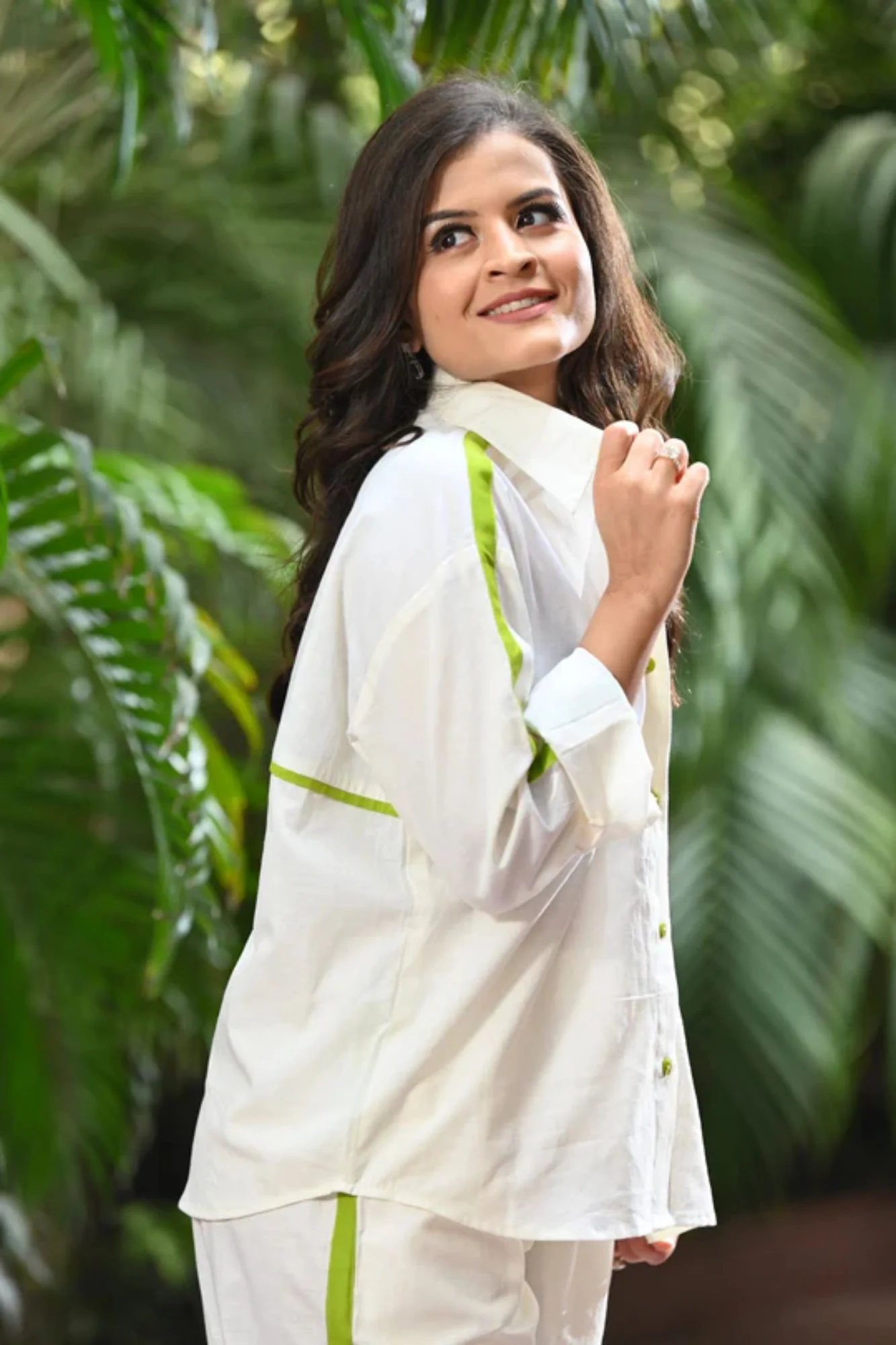 Classic Ivory Maternity & Nursing Shirt (Cotton Linen) - Chenance