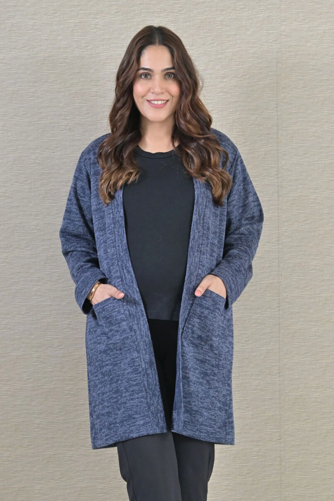 Classic Indigo Maternity Winter Cover Up - Chenance