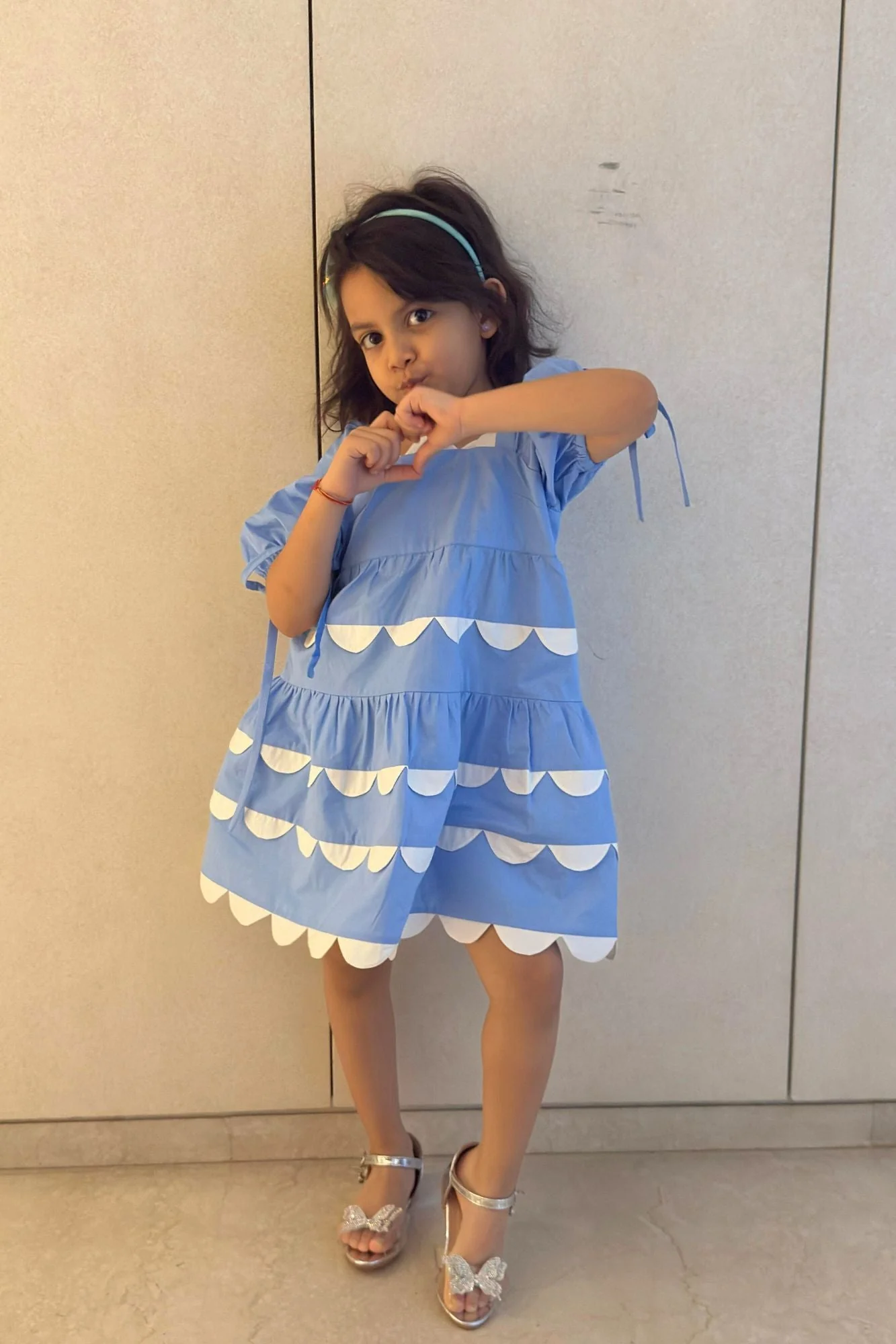 Cute Cloudy Scallop Dress - Chenance