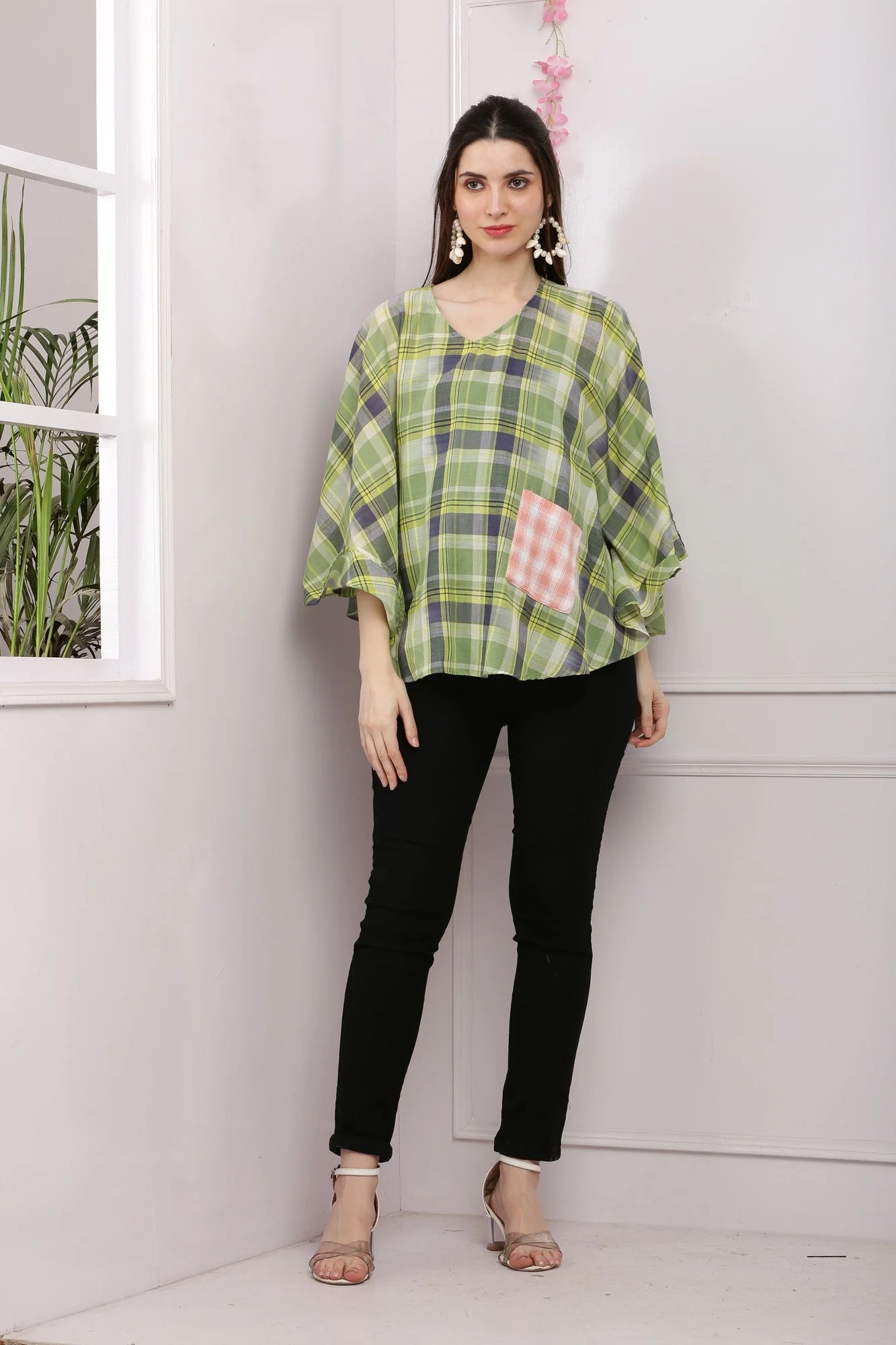 Pretty Olive Green Maternity & Nursing Stole - Chenance