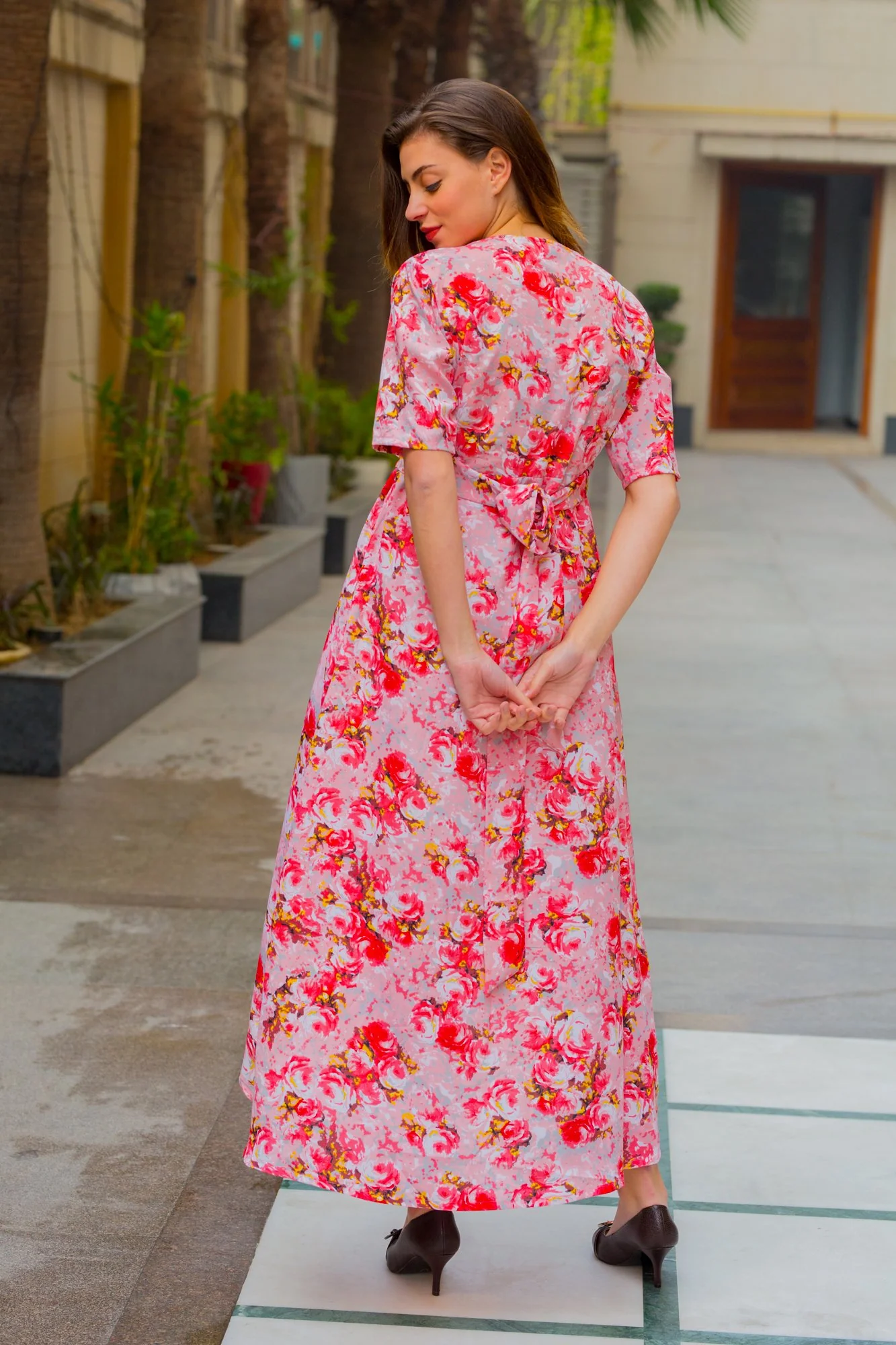 Blush Rose Maternity & Nursing Wrap Dress - Chenance