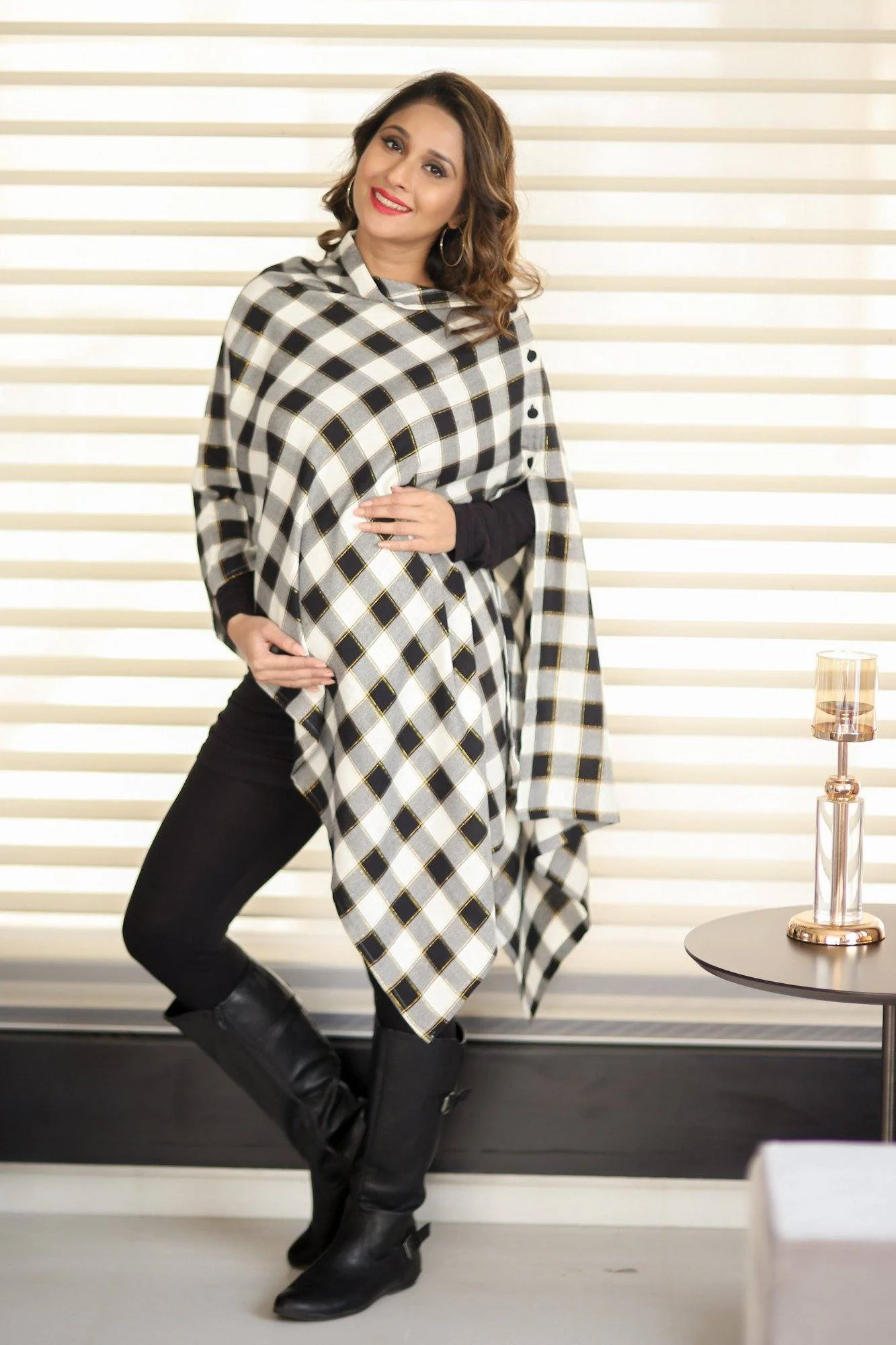 White & Gold Versatile Nursing Stole - Chenance