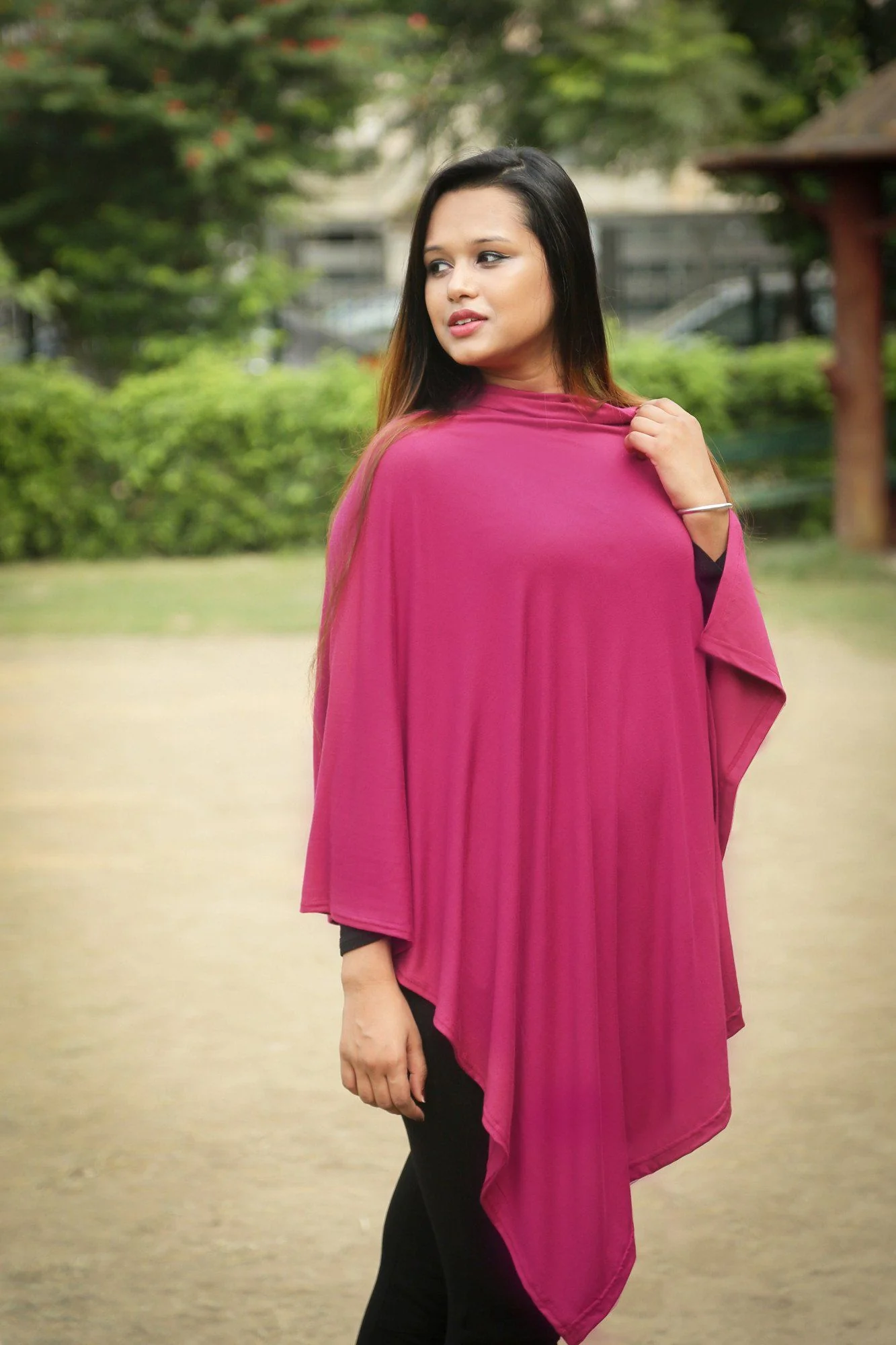 Deep Pink Versatile Nursing Stole - Chenance