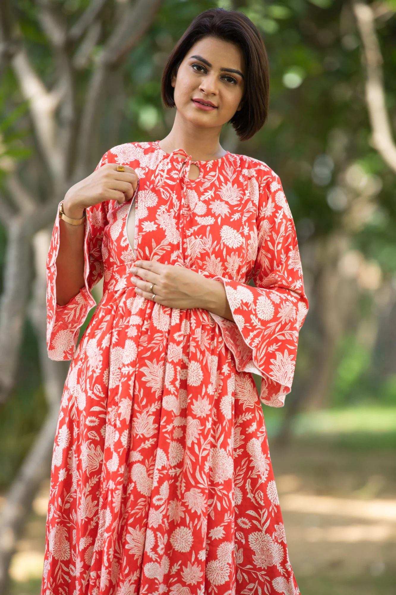 Dancing Ruby Maternity & Nursing Kurta Dress - Chenance