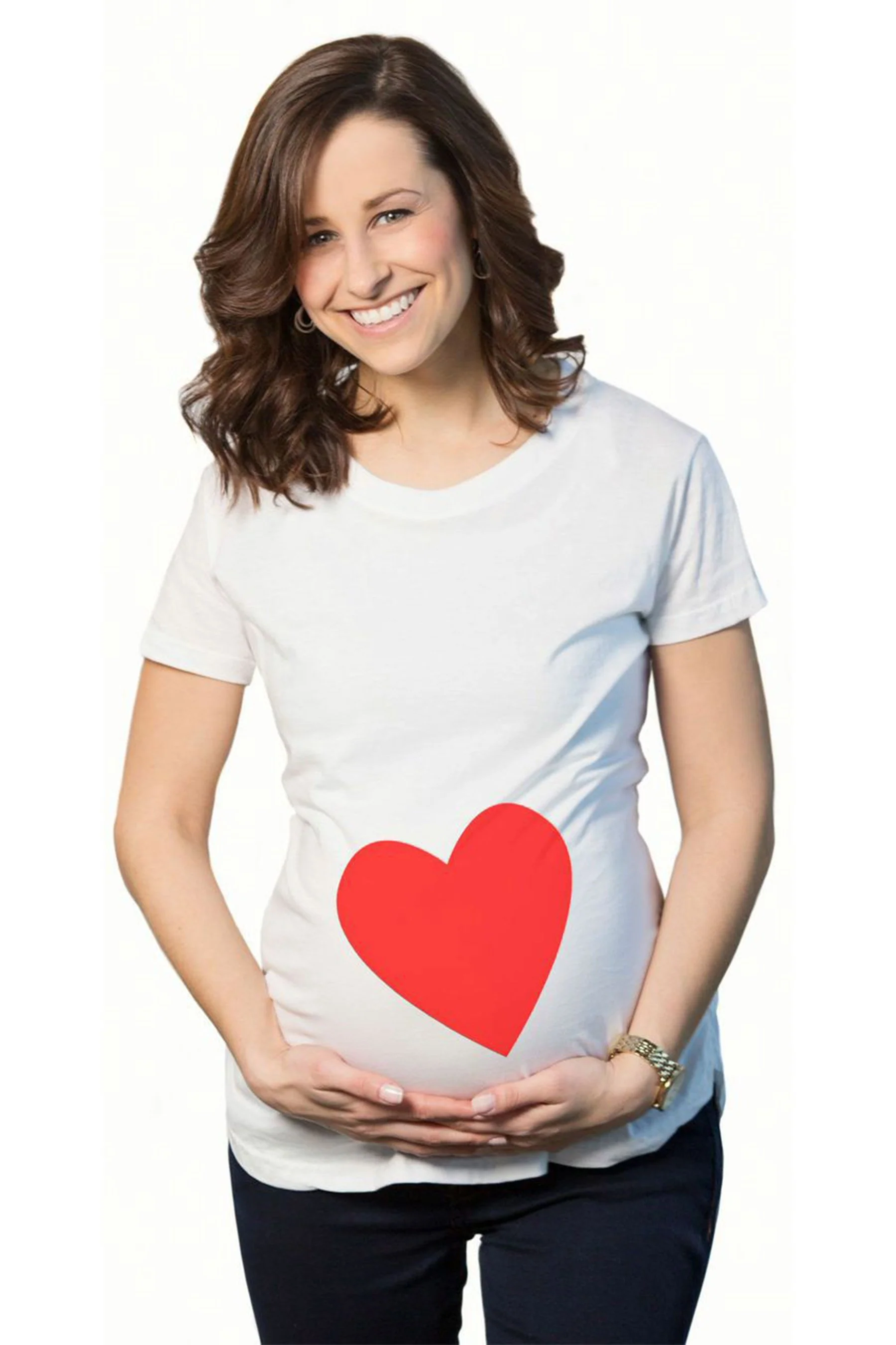 Cute Heart Maternity Tee/T-shirt - Chenance