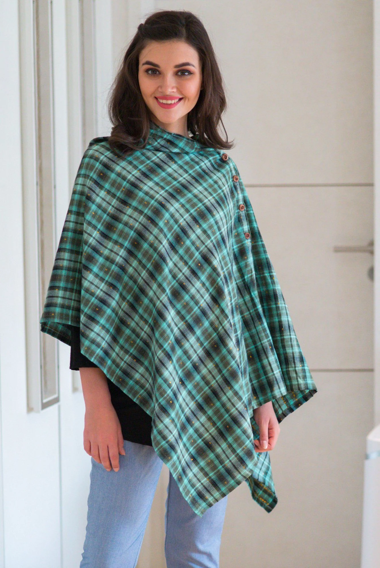 Emerald Gold Embellished Nursing Stole - Chenance