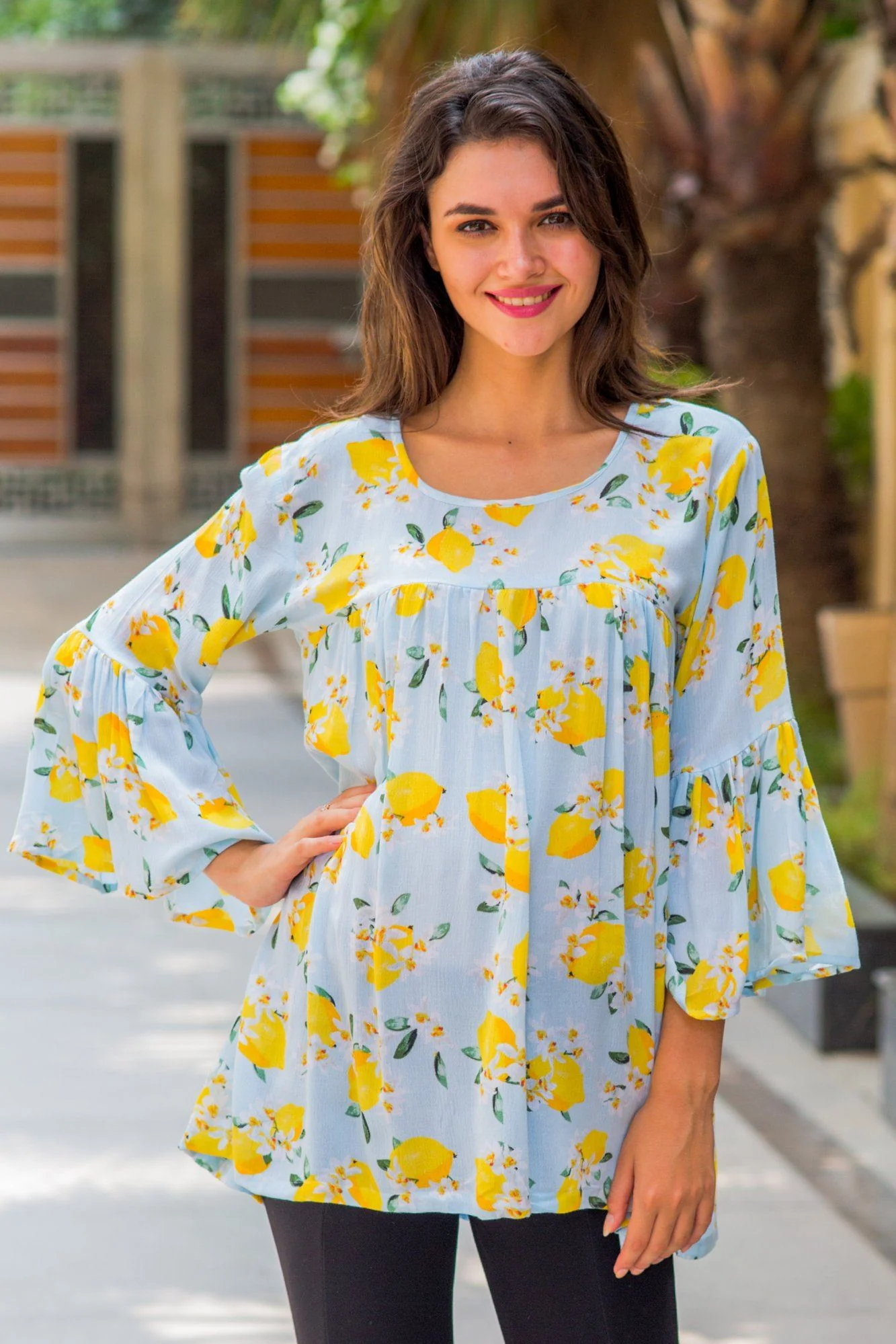 Lemon Print Maternity Top - Chenance